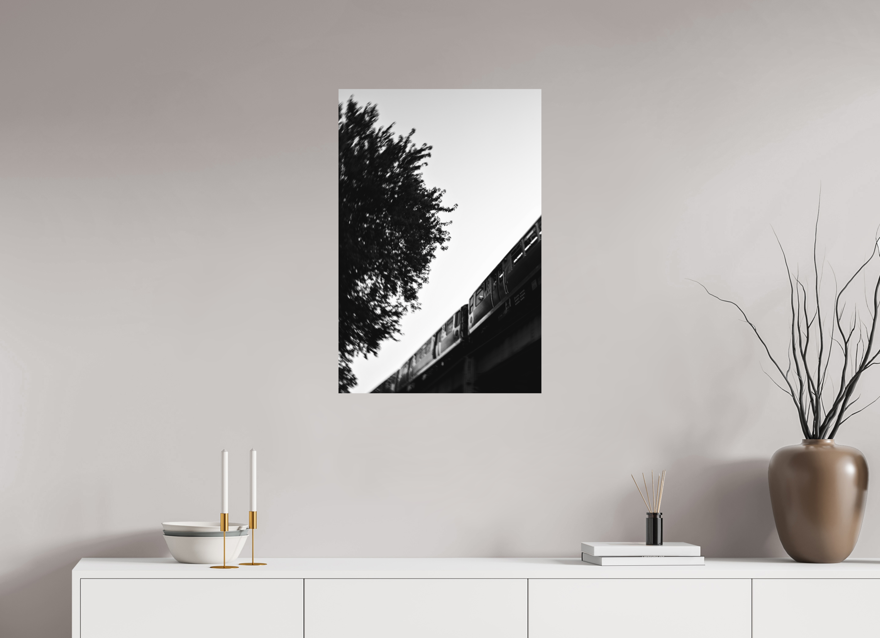 20 x 30″, Direct Print on Forex train warp