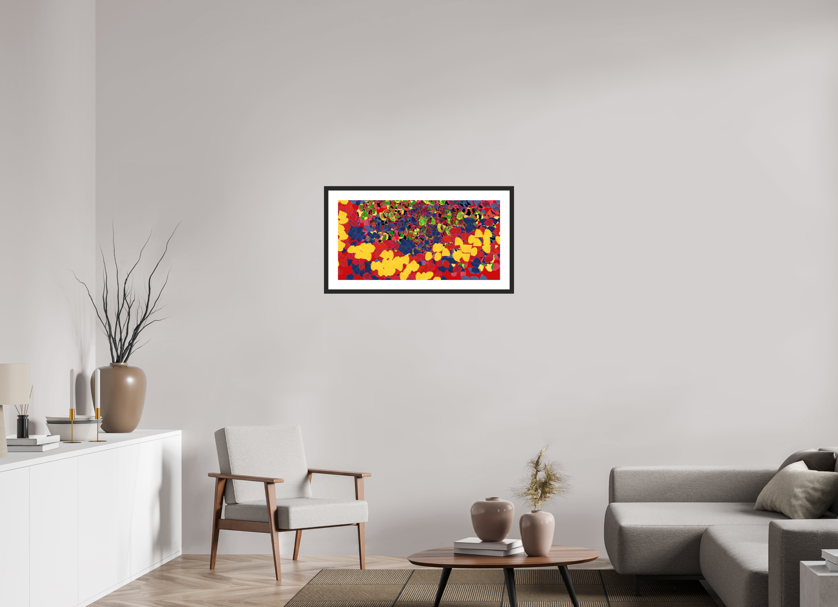 32 x 16″, Framed #1 layer