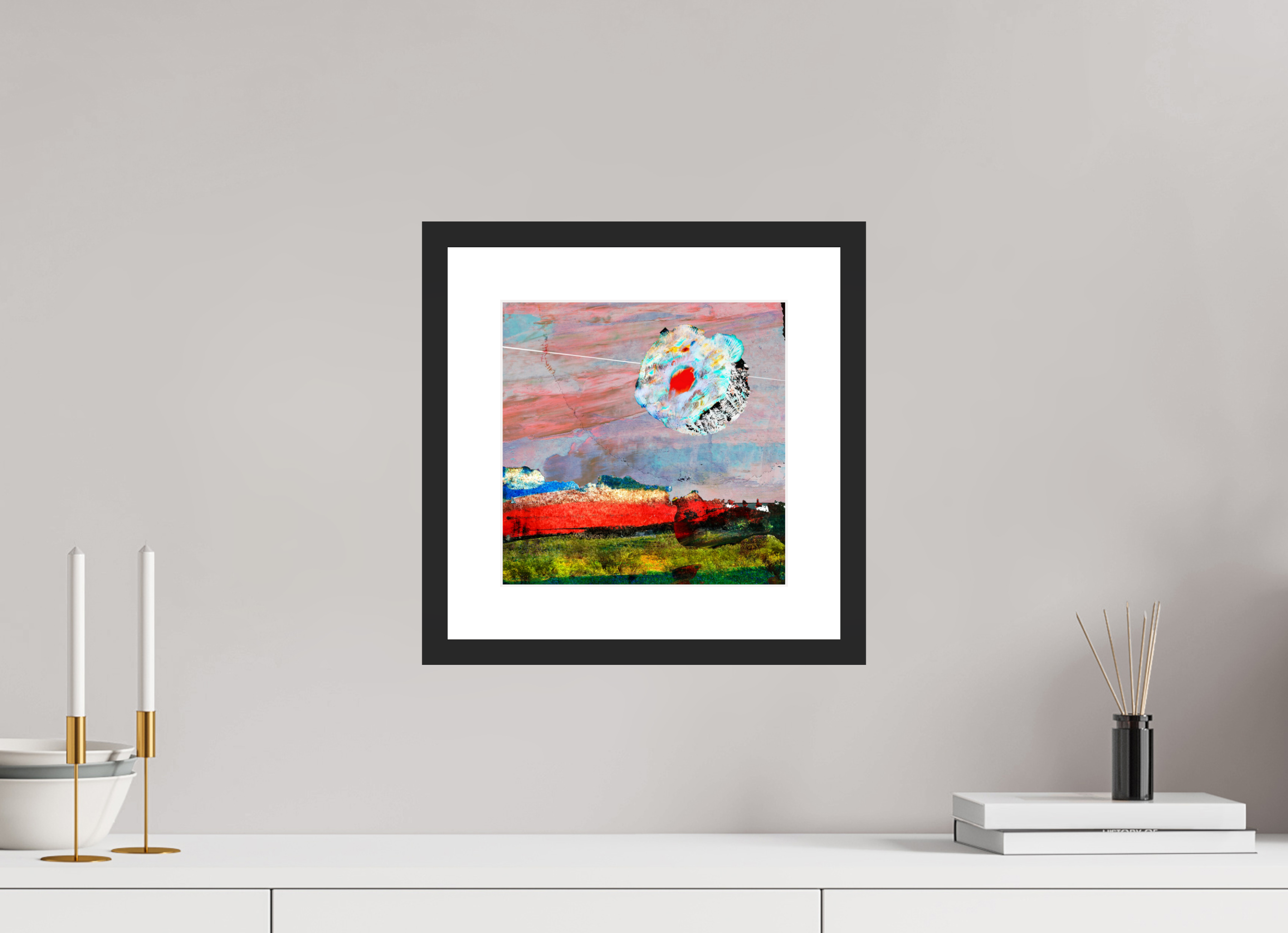 10 x 10″, Fuji Crystal Archive Print Framed (Black) Moon Desert