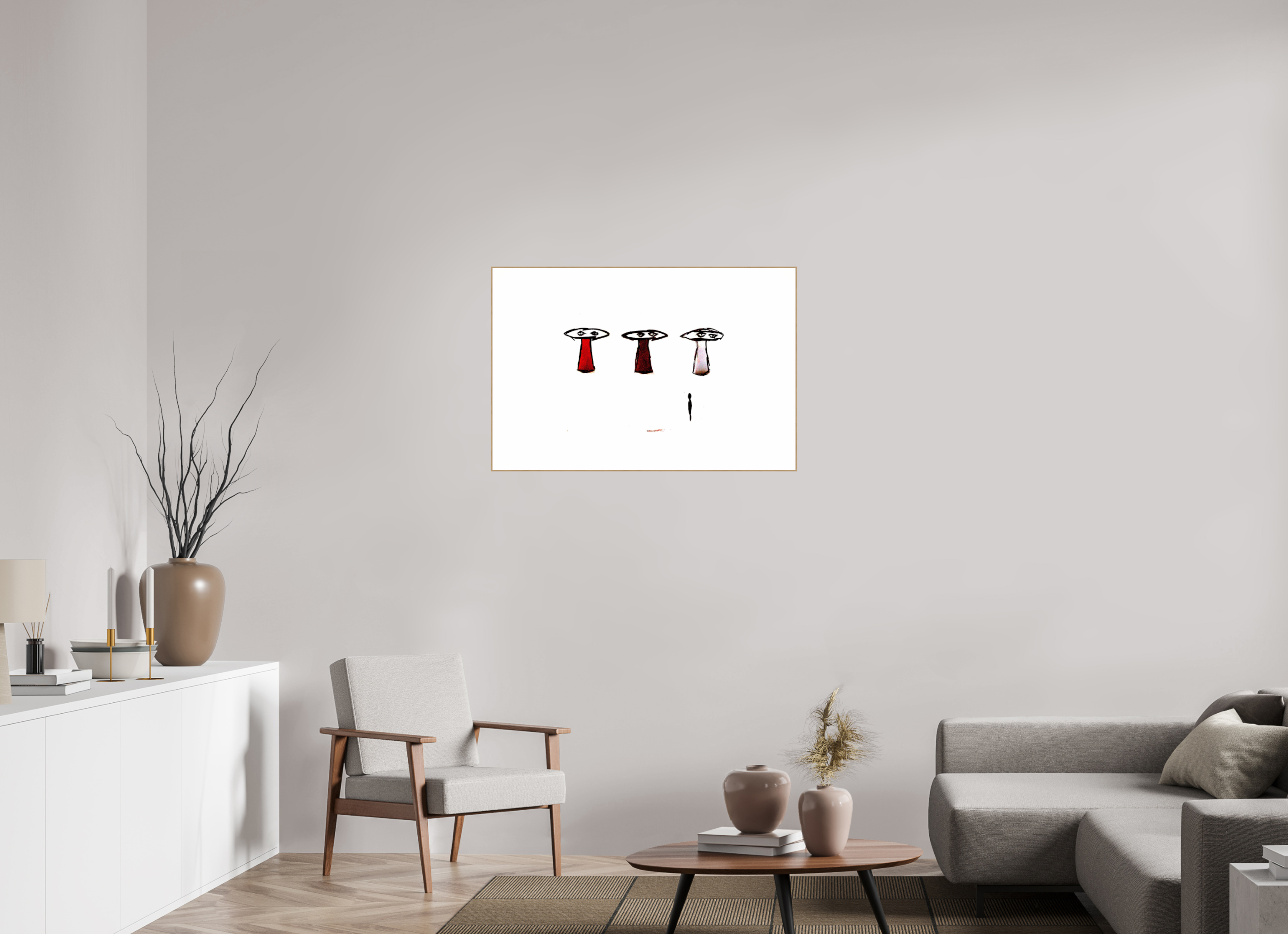 36.8 x 24″, Solid Wood ArtBox (Oak) Powers