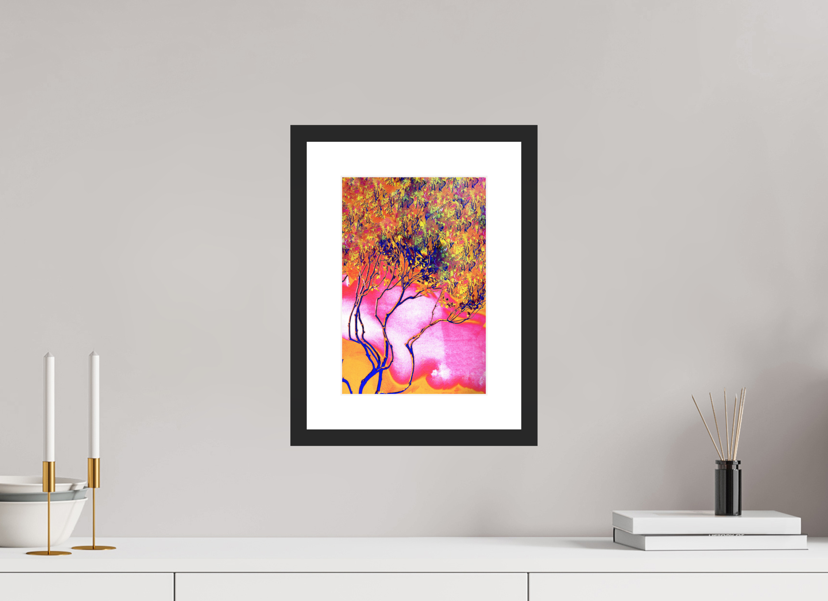 8 x 11.9″, Framed #1 tree