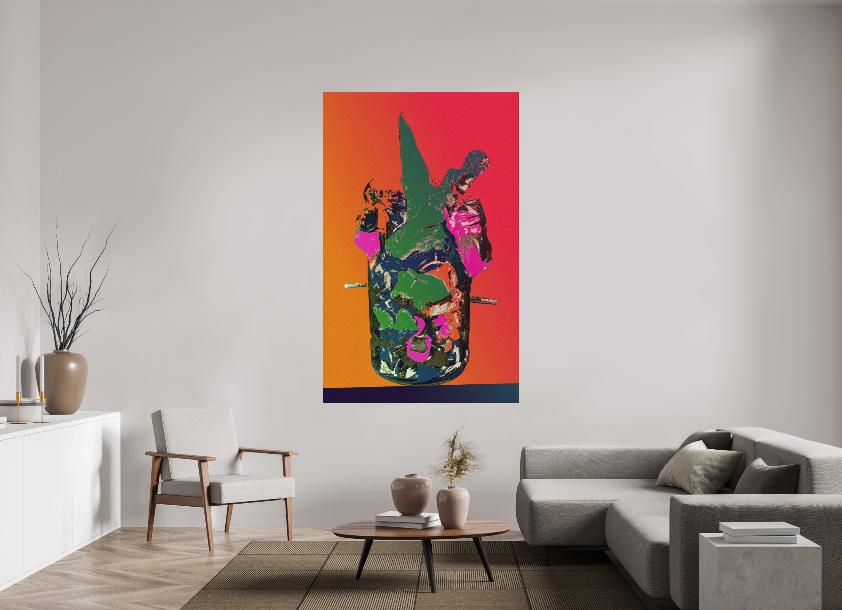 47 x 74.6″, Aluminum Dibond Pop Vase 2