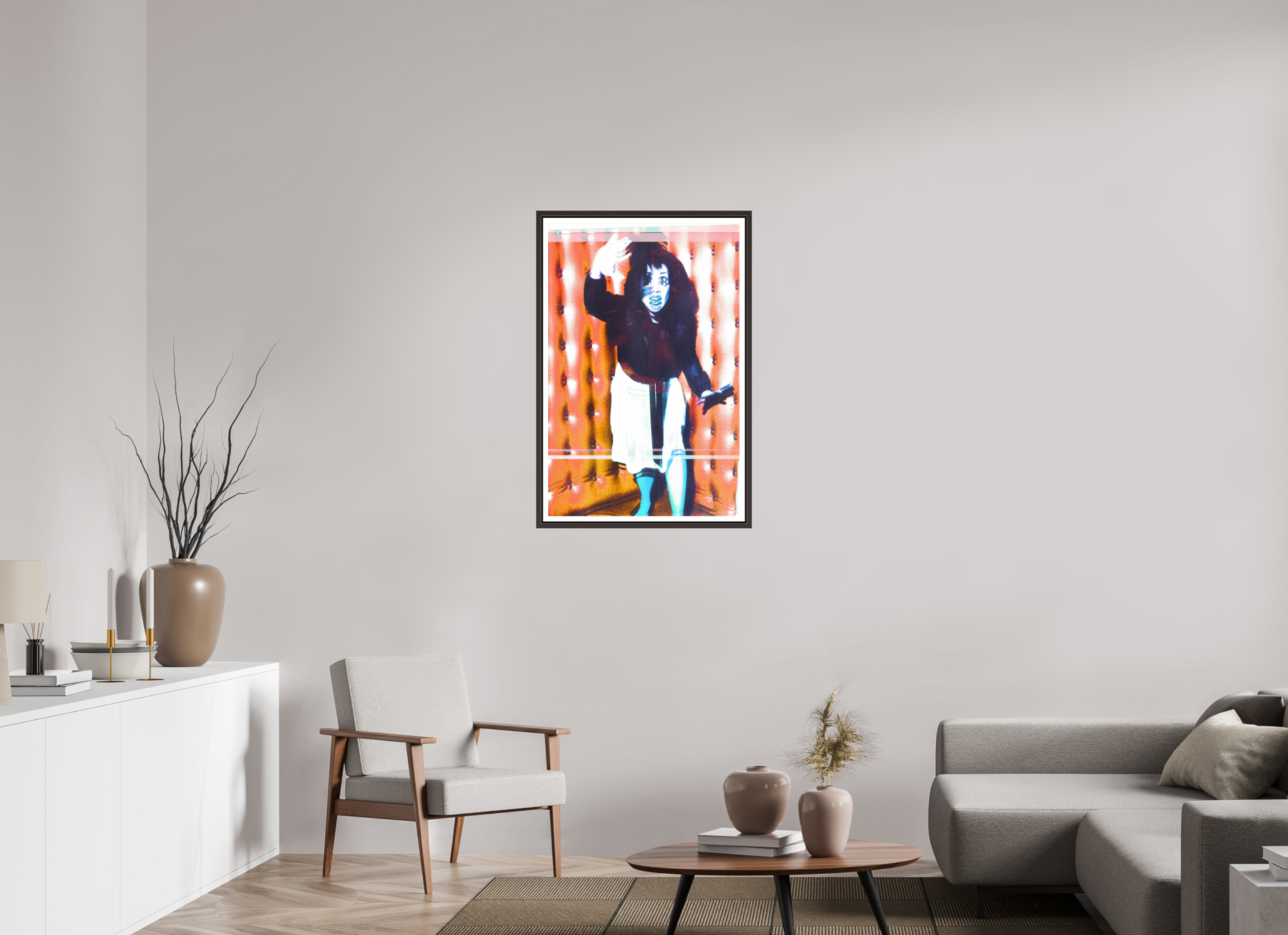 24 x 36.9″, Floater Frame (Alder Brown) Chorophobia