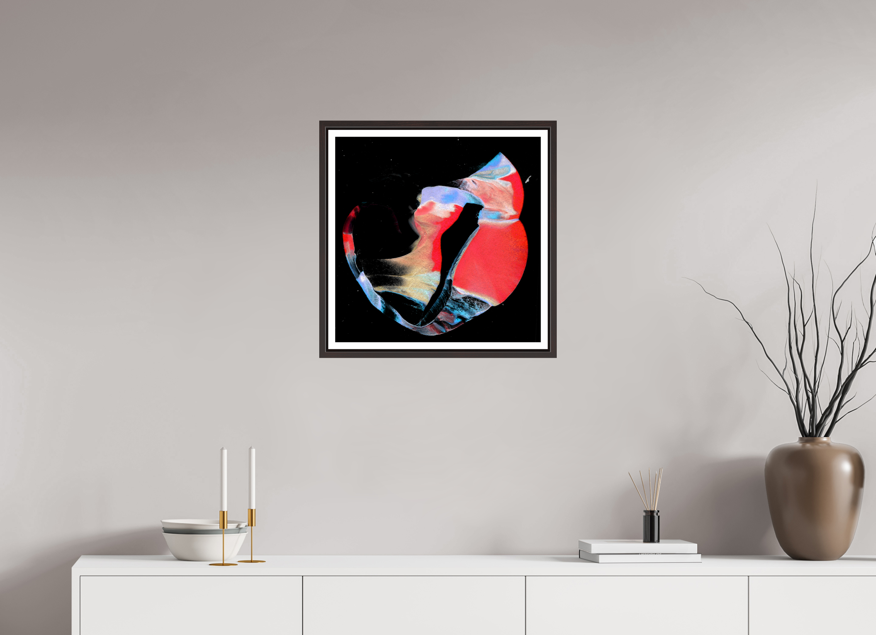 20 x 20″, Floater Frame (Alder Brown) Sands Of Times