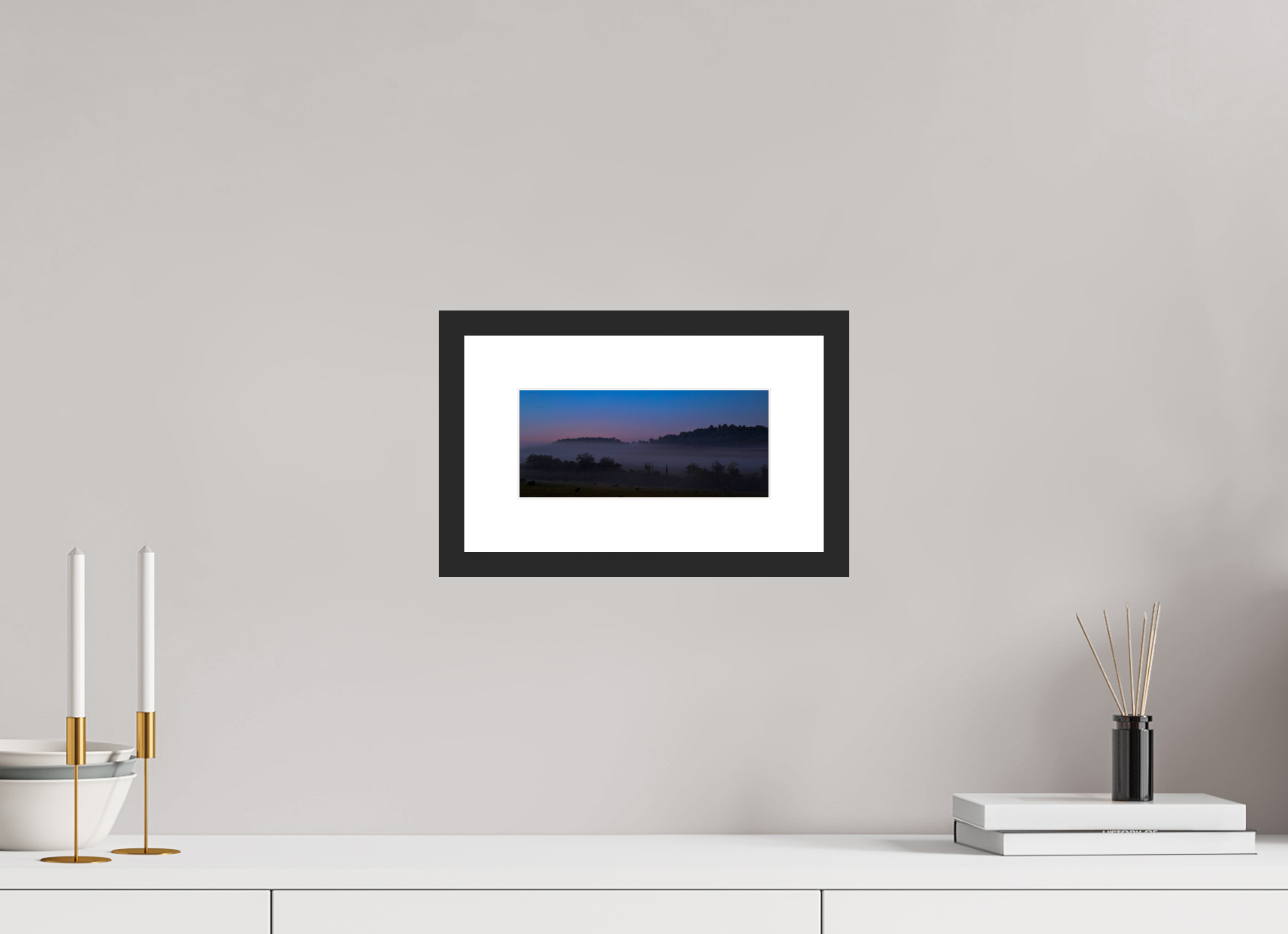 8.9 x 4″, Fuji Crystal Archive Print Framed (Black) Somewhere In Ohio