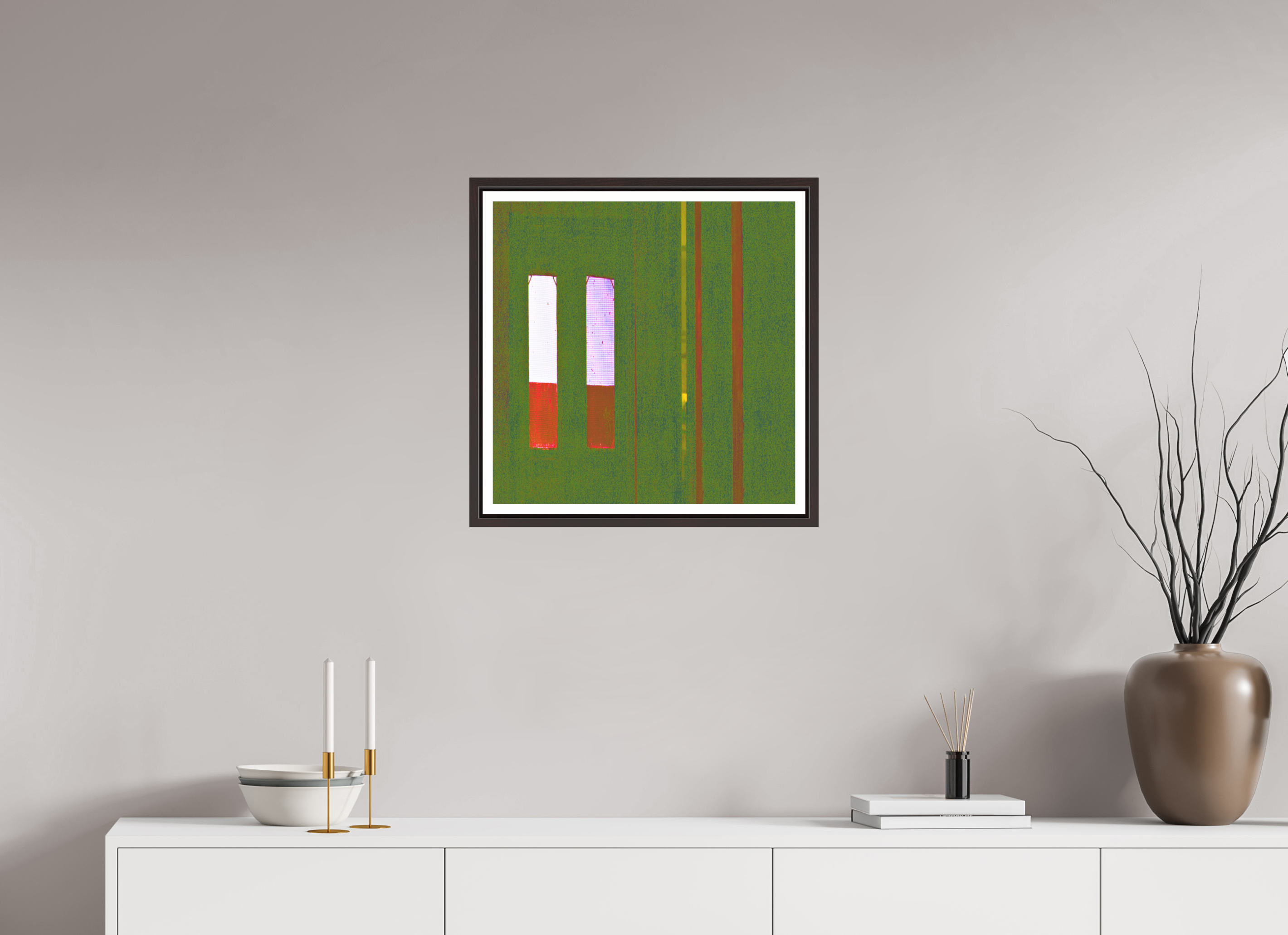 20 x 20″, Floater Frame (Alder Brown) Cigarettes