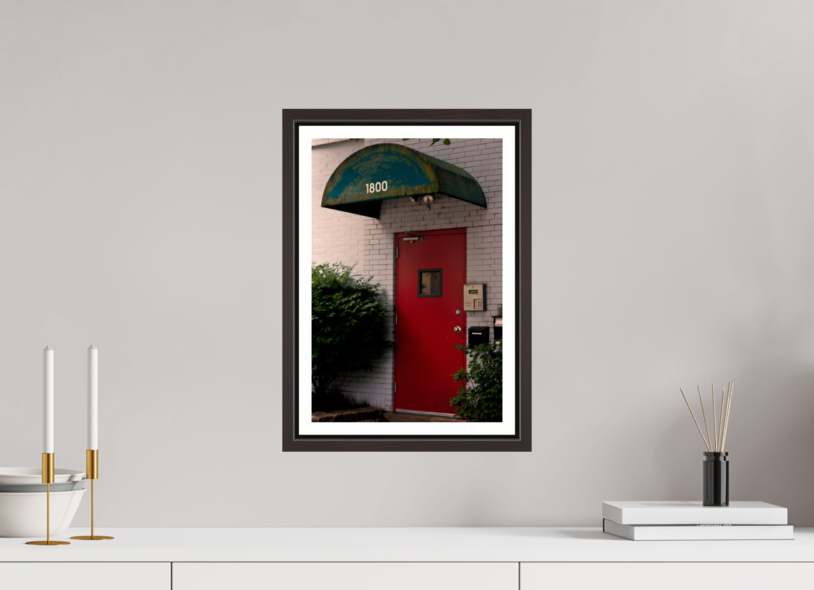 10 x 15″, Floater Frame (Alder Brown) 1800 W Bernice