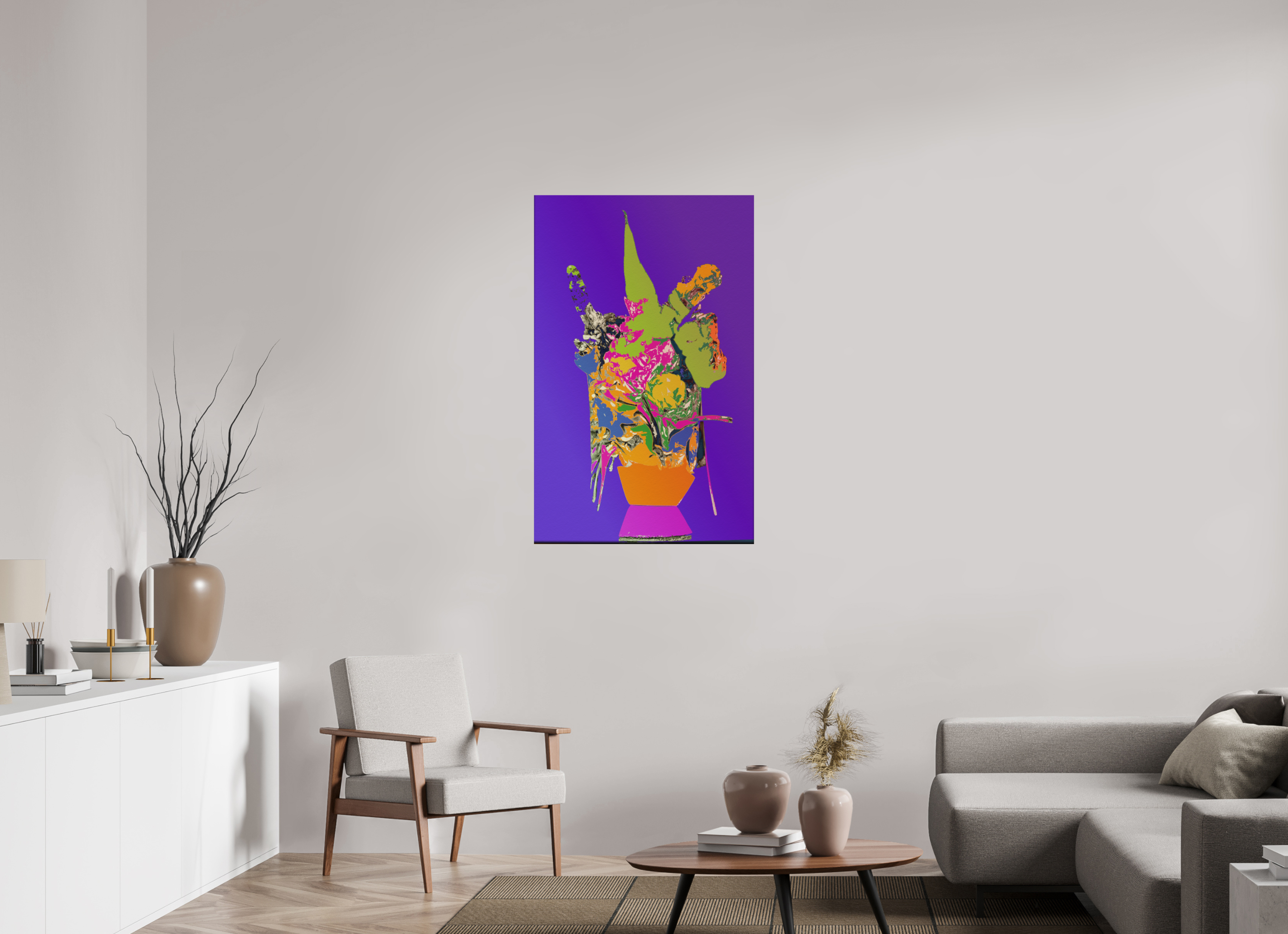 28 x 44.4″, Aluminum Dibond Pop Vase 1
