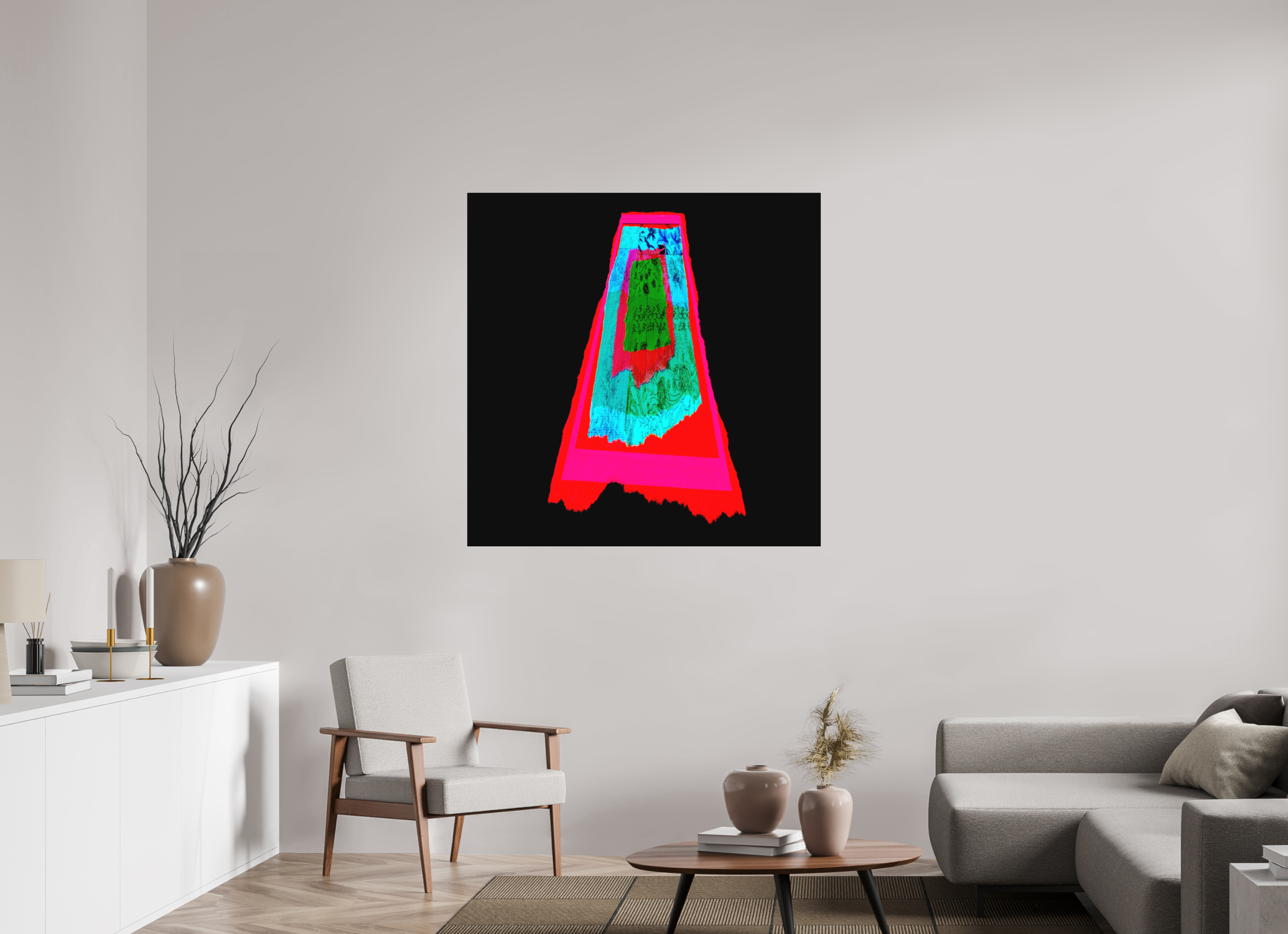 45 x 45″, Aluminum Dibond Drip 001