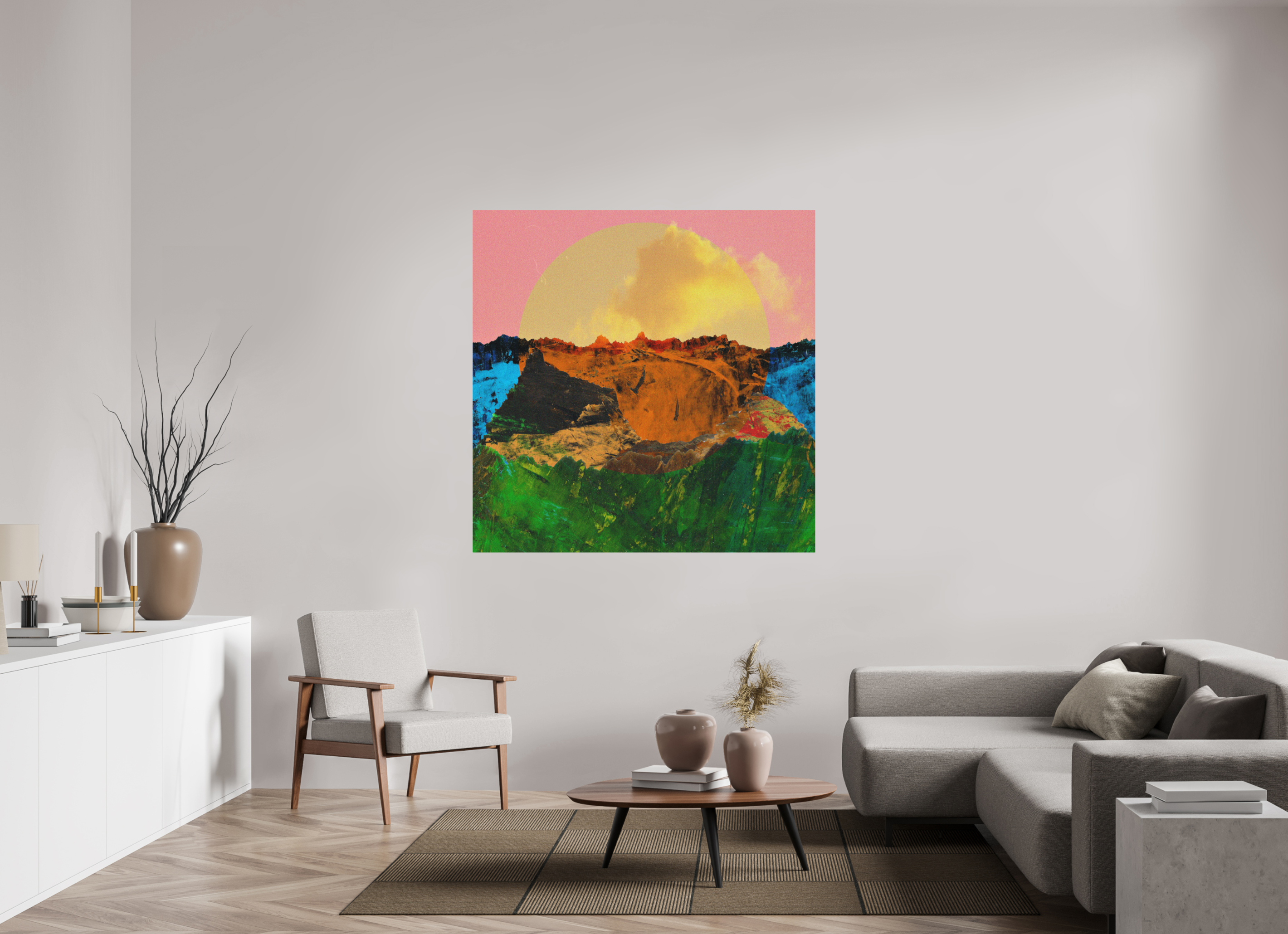 55 x 55″, Direct Print on Forex Canyons