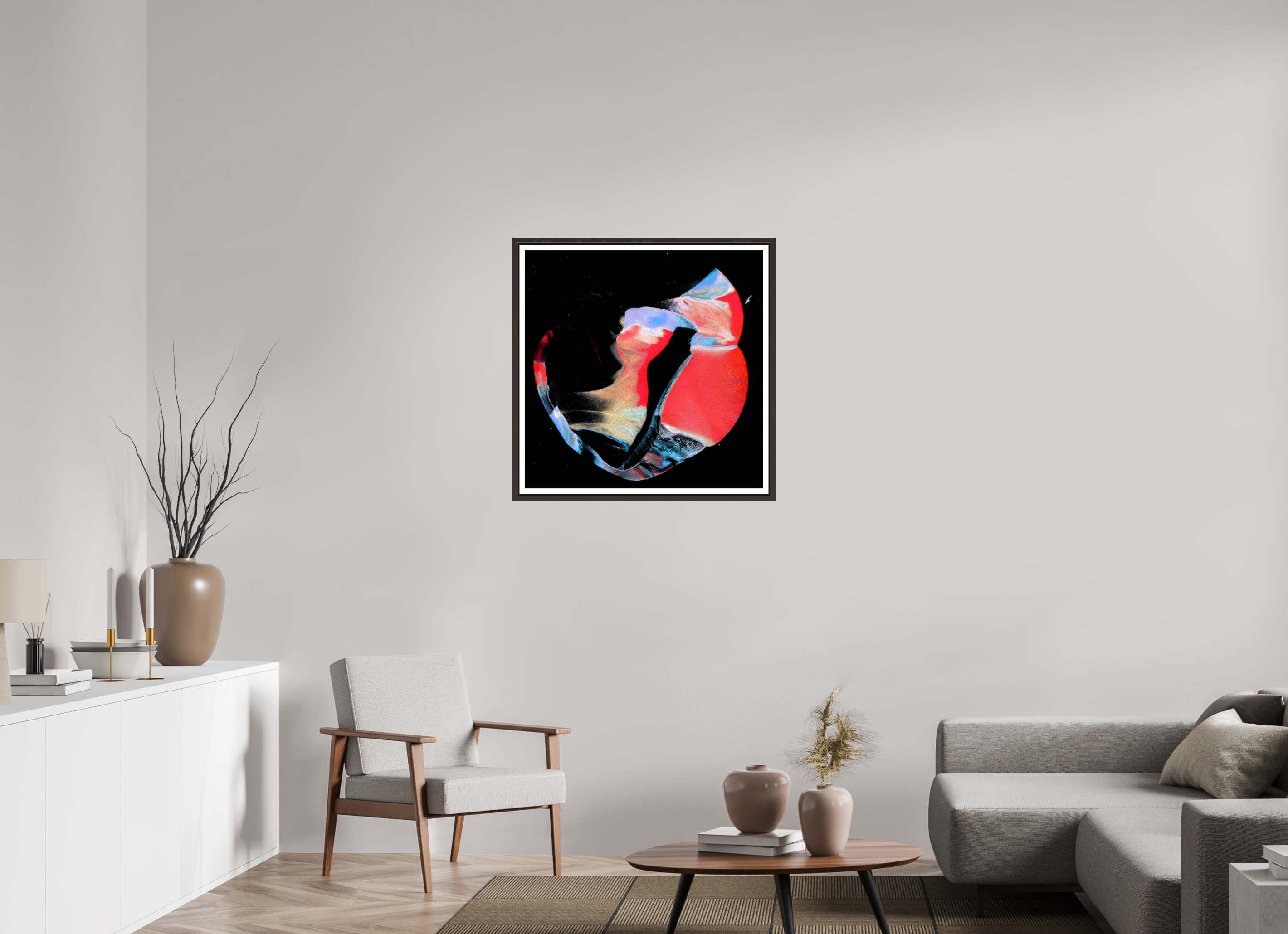 30 x 30″, Floater Frame (Alder Brown) Sands Of Times