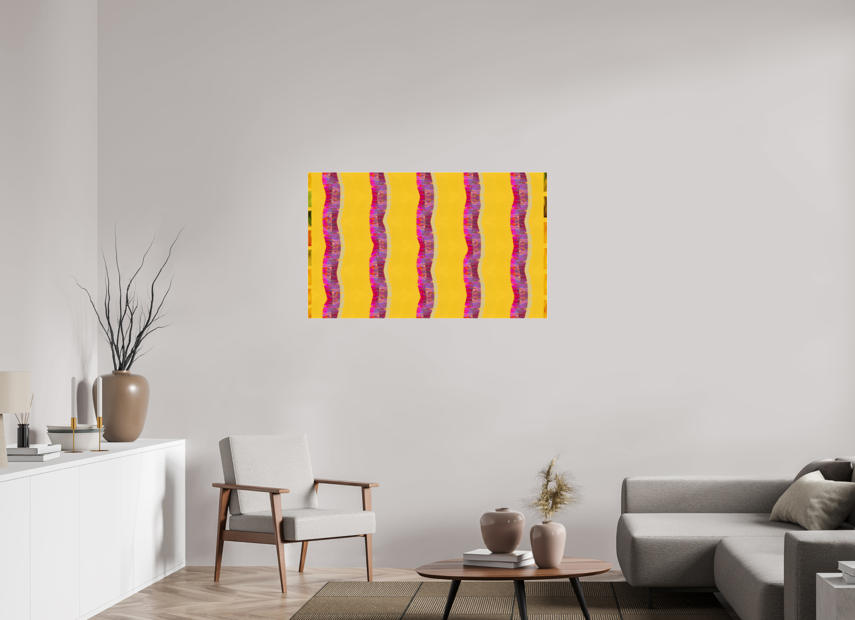 45.9 x 28″, Photo Print Under Acrylic Glass Purple Waves