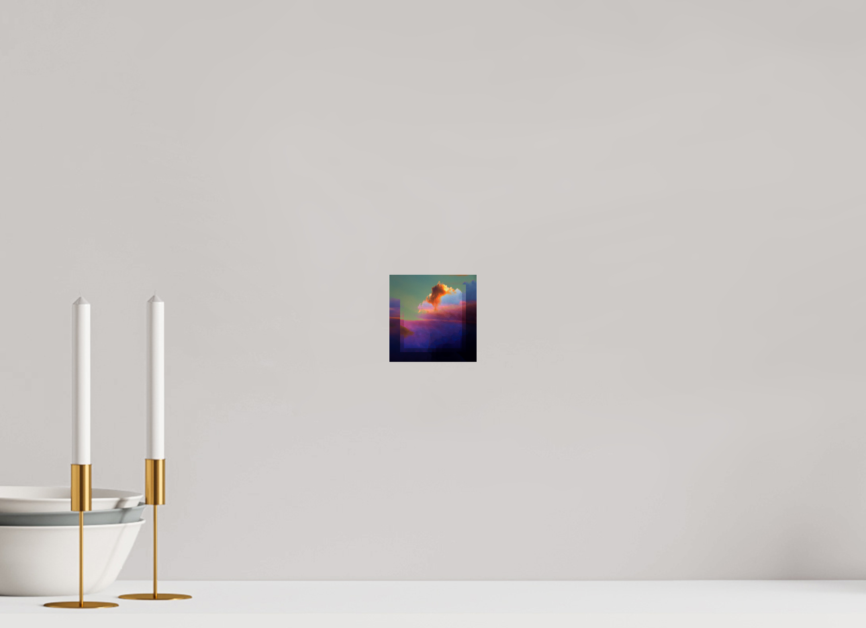 4 x 4″, Photo Print Under Acrylic Glass Lofi Clouds