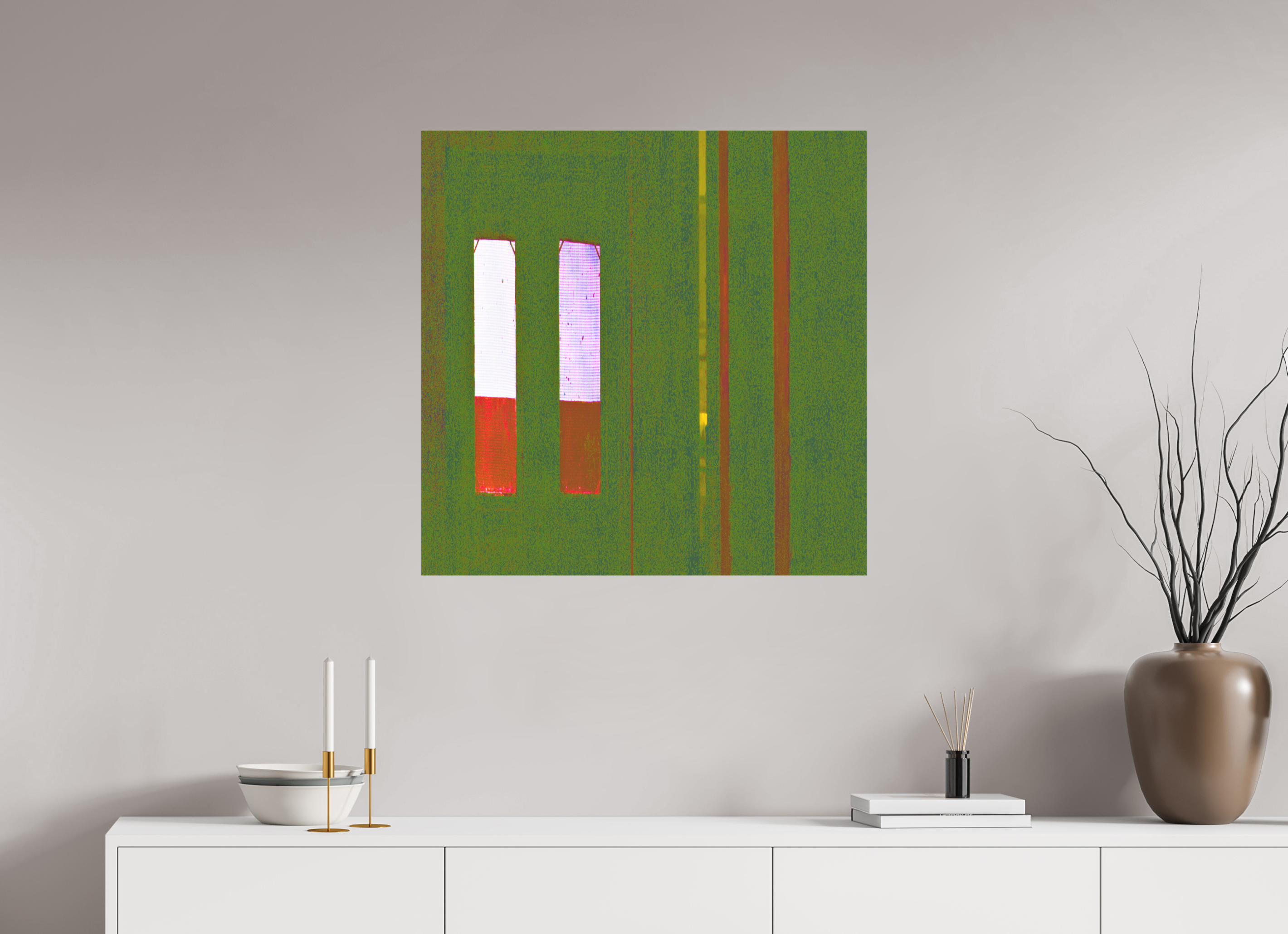 30 x 30″, Photo Print Under Acrylic Glass Cigarettes