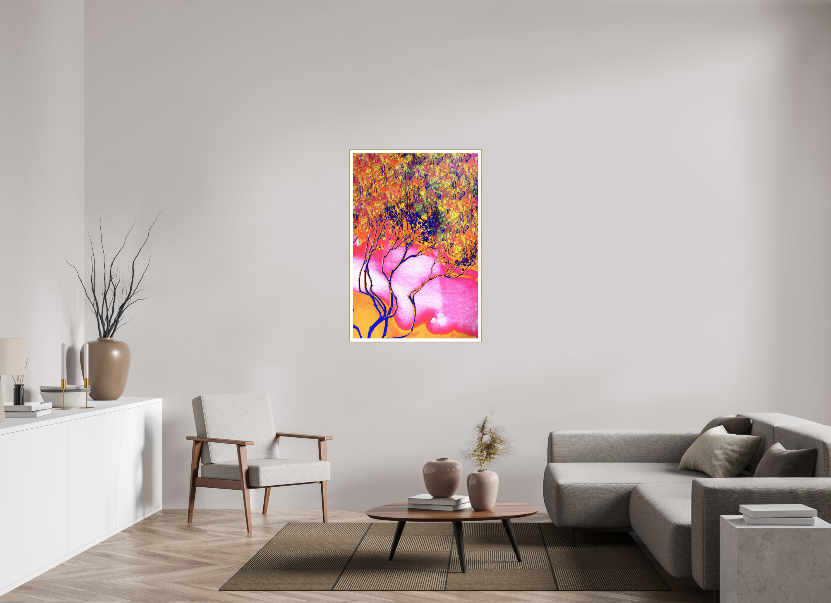 31 x 45.9″, Solid Wood ArtBox (Oak) Burning Bush