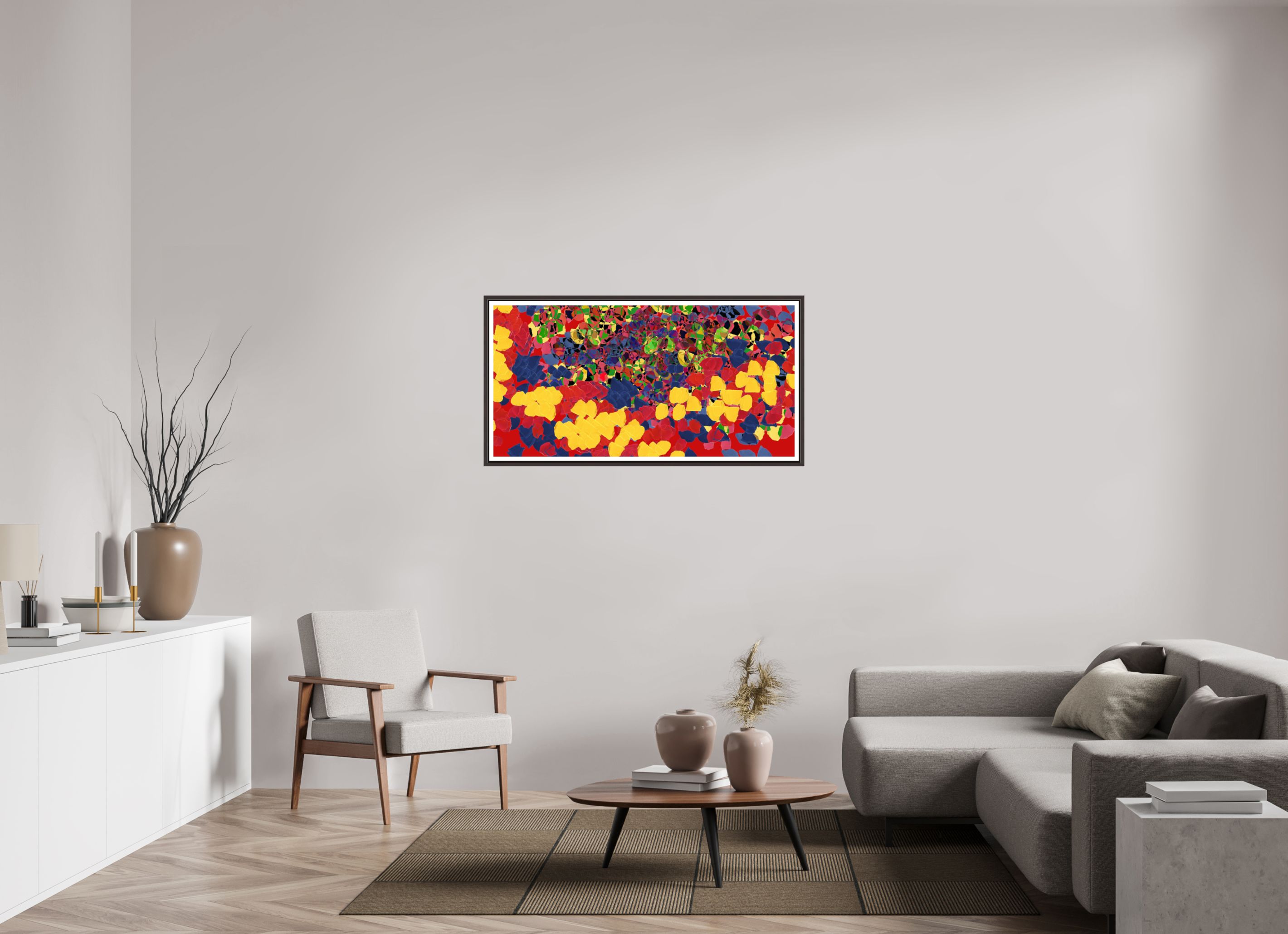 48 x 24″, Floater Frame (Alder Brown) layer