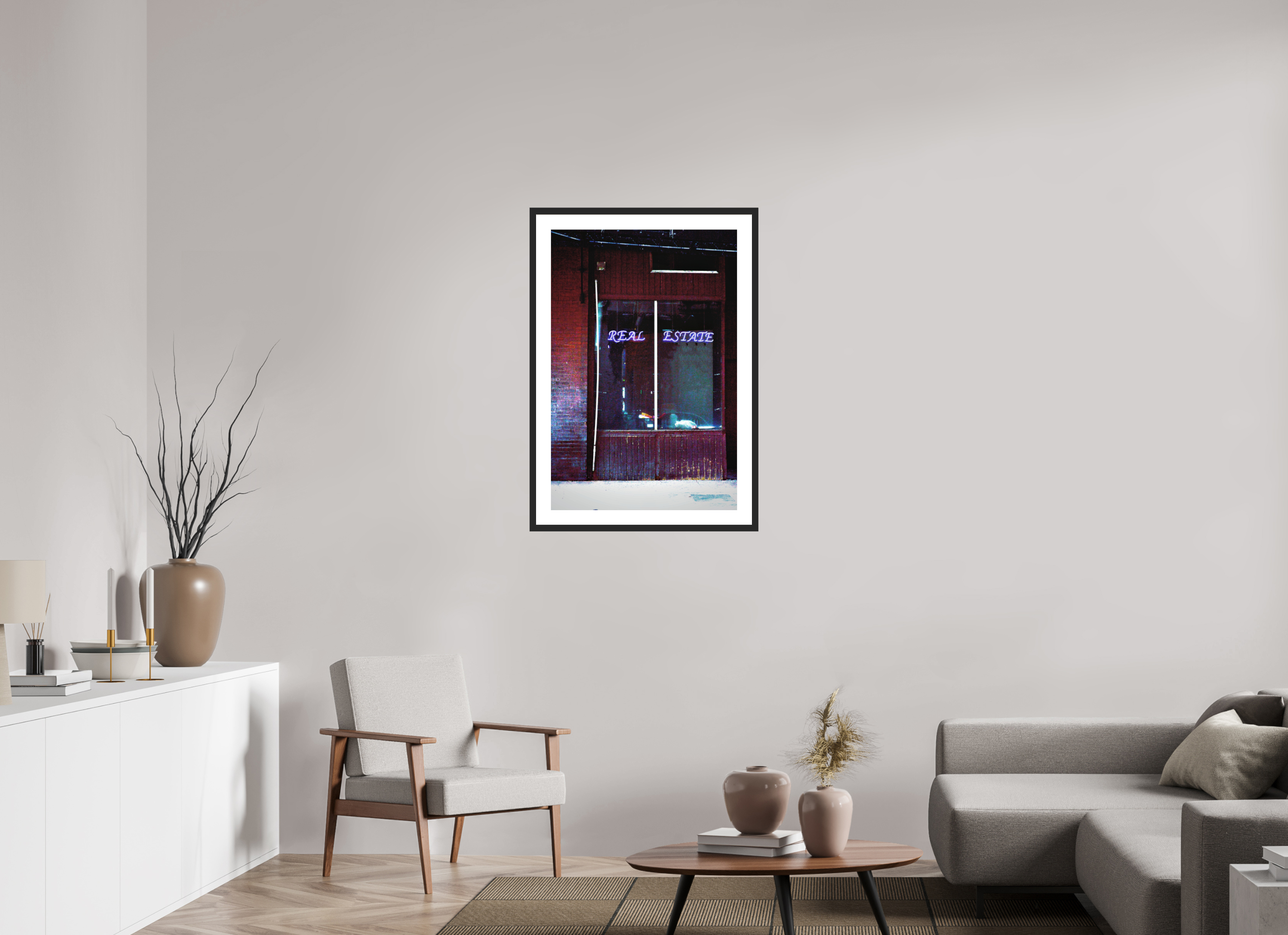 24 x 36″, Fuji Crystal Archive Print Framed (Black) Real Estate