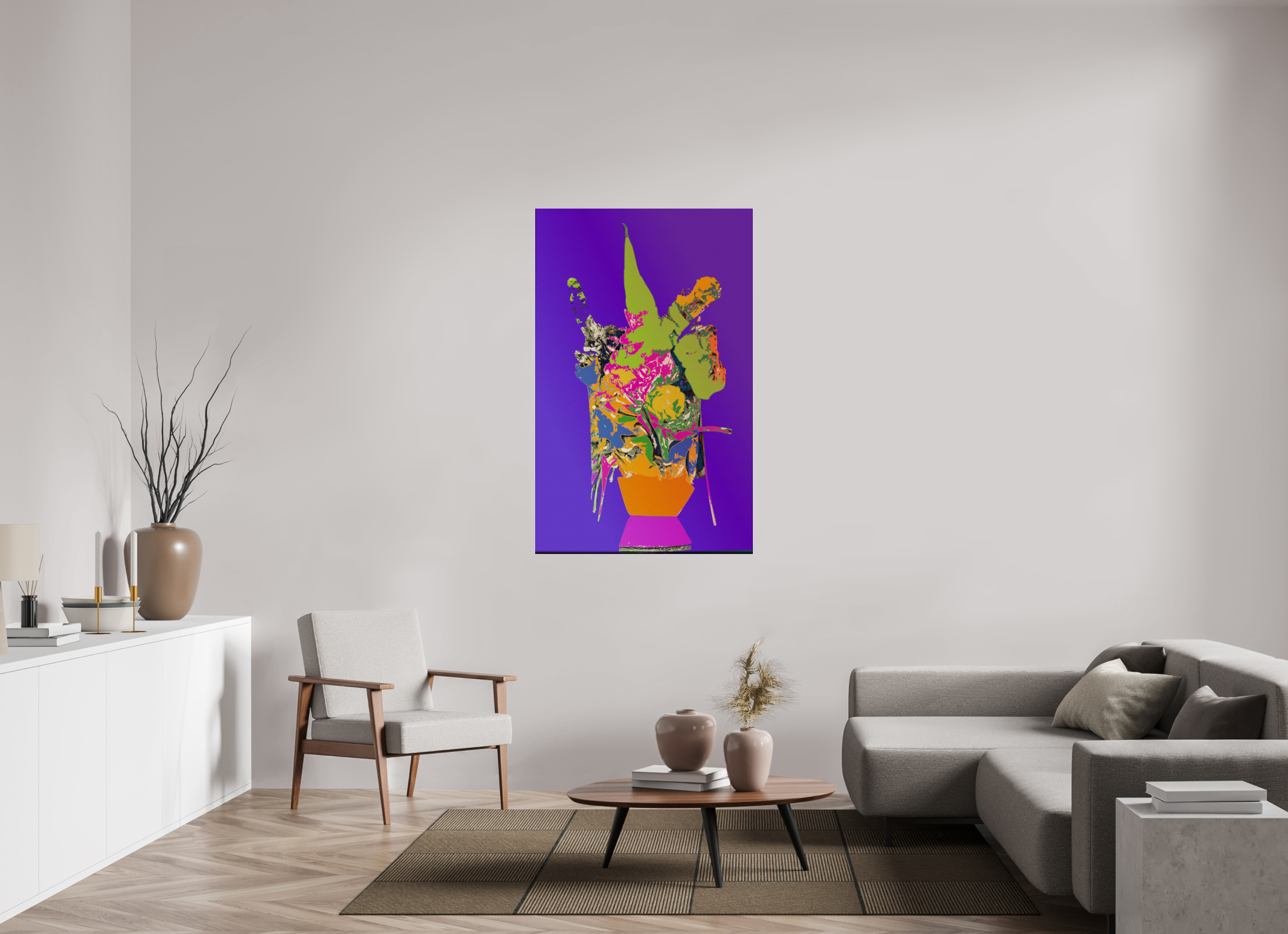 35 x 55.6″, Photo Print Under Acrylic Glass Pop Vase 1