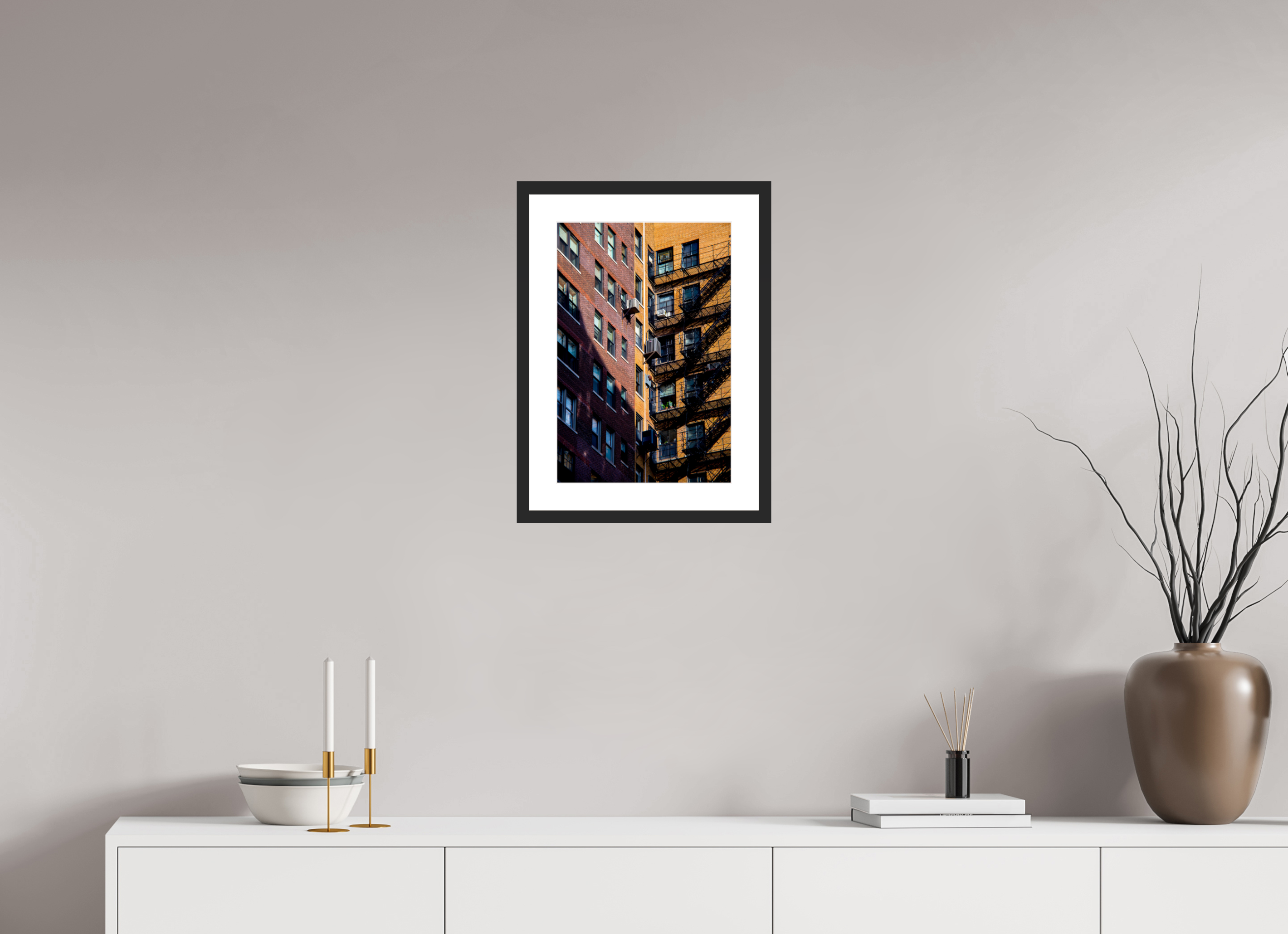 12 x 17.8″, Fuji Crystal Archive Print Framed (Black) City Escape