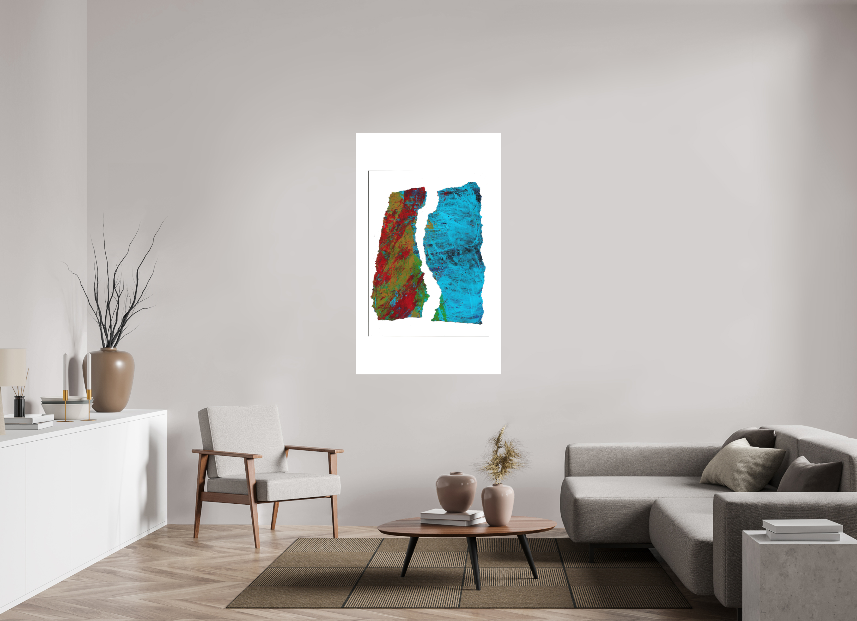 35 x 58.3″, Direct Print on Forex Earth & Water
