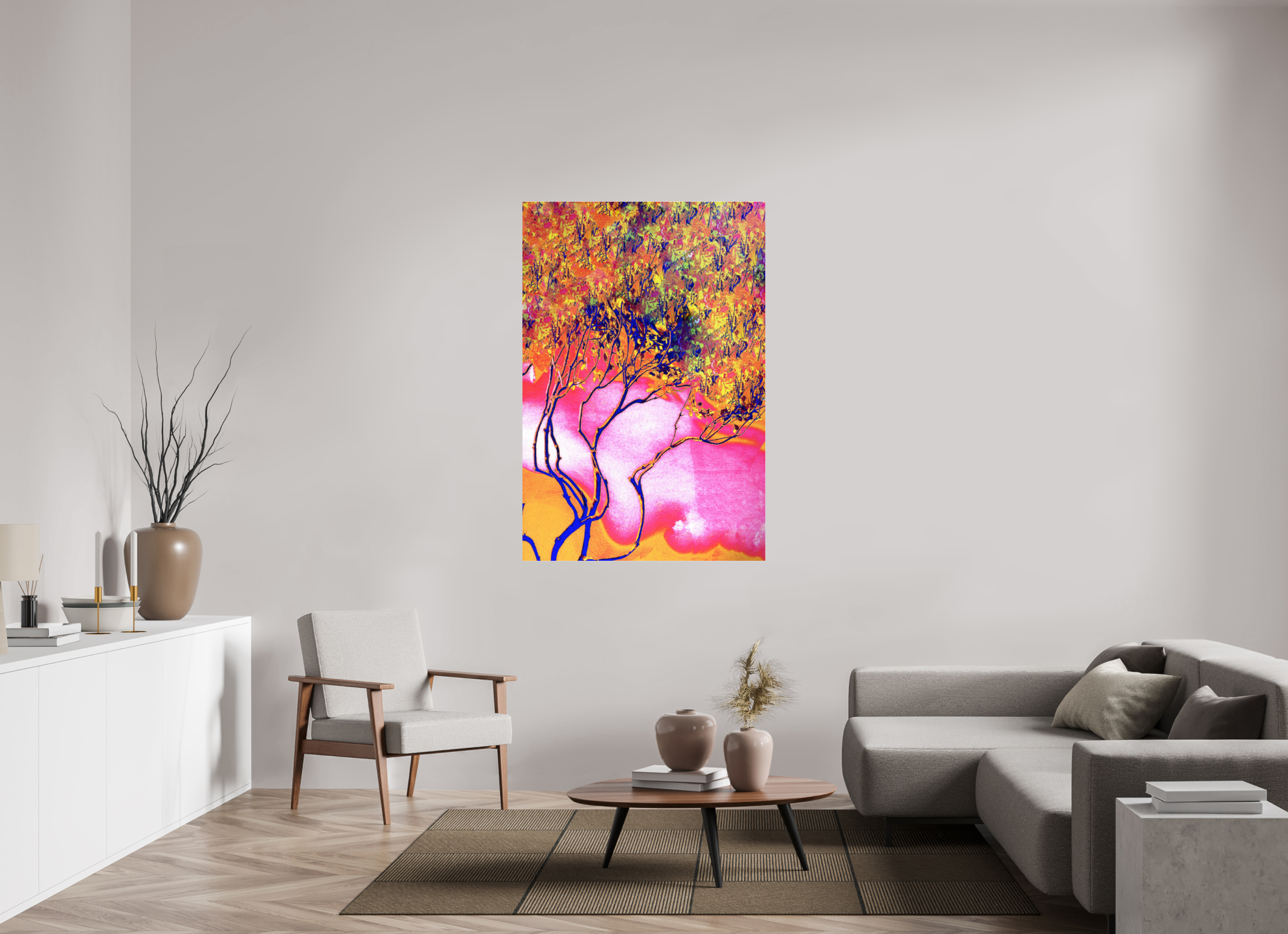39 x 57.7″, Photo Print Under Acrylic Glass Burning Bush