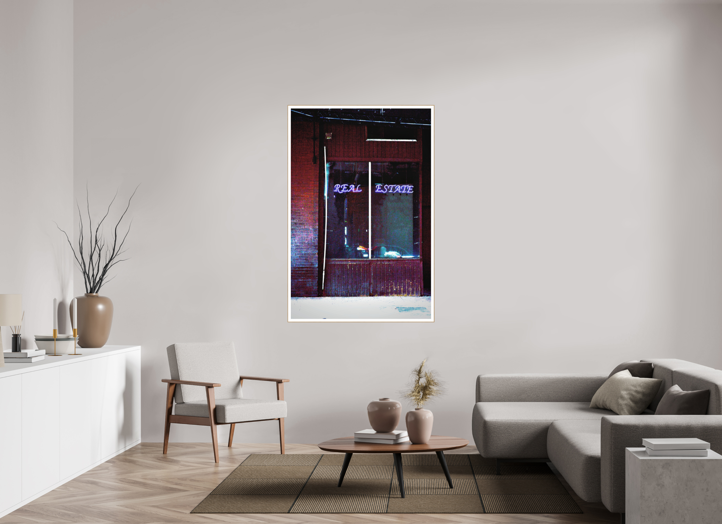 40 x 60″, Solid Wood ArtBox (Oak) Real Estate