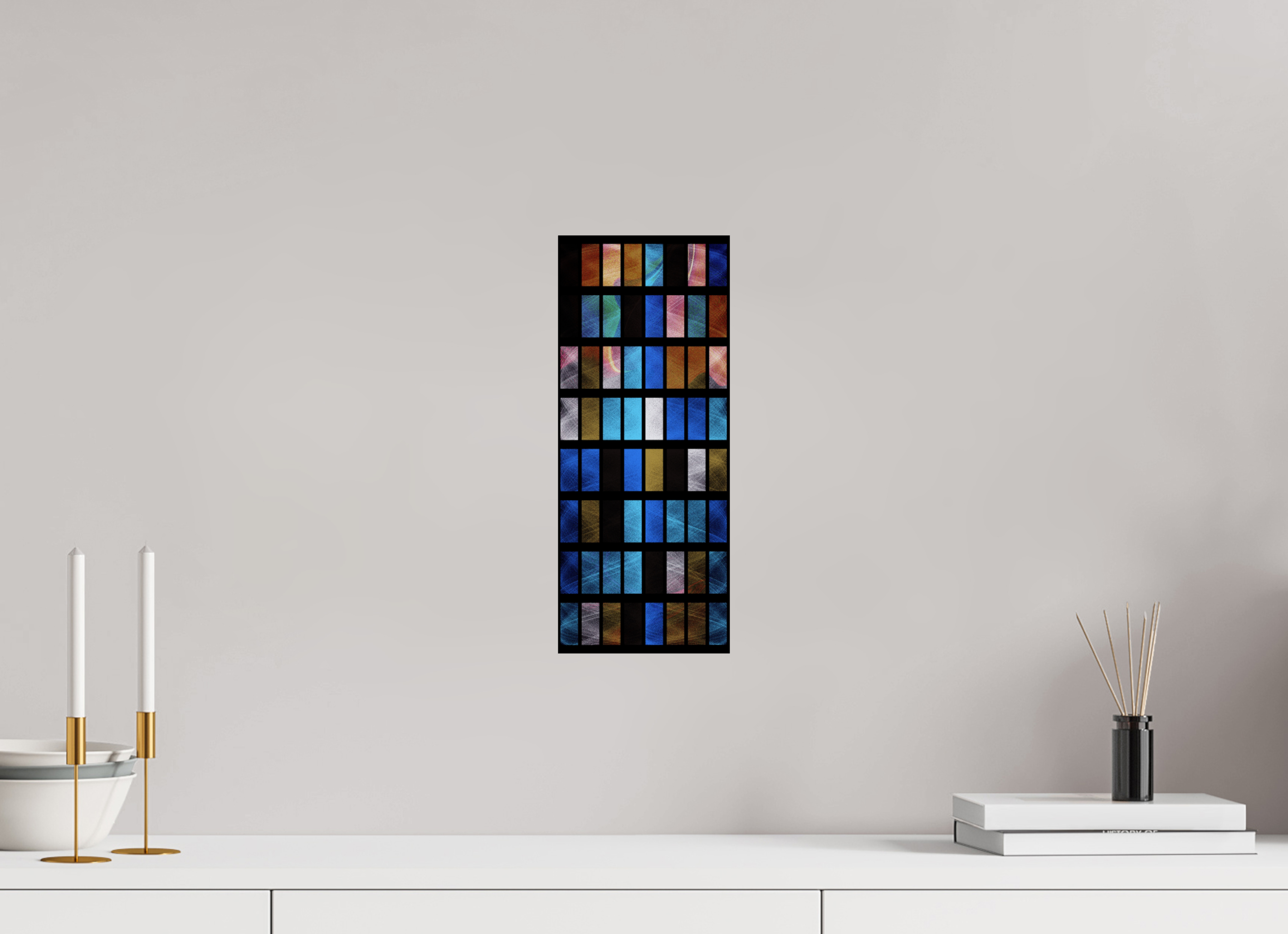 6 x 14.6″, Fine Art Print Stained Glass