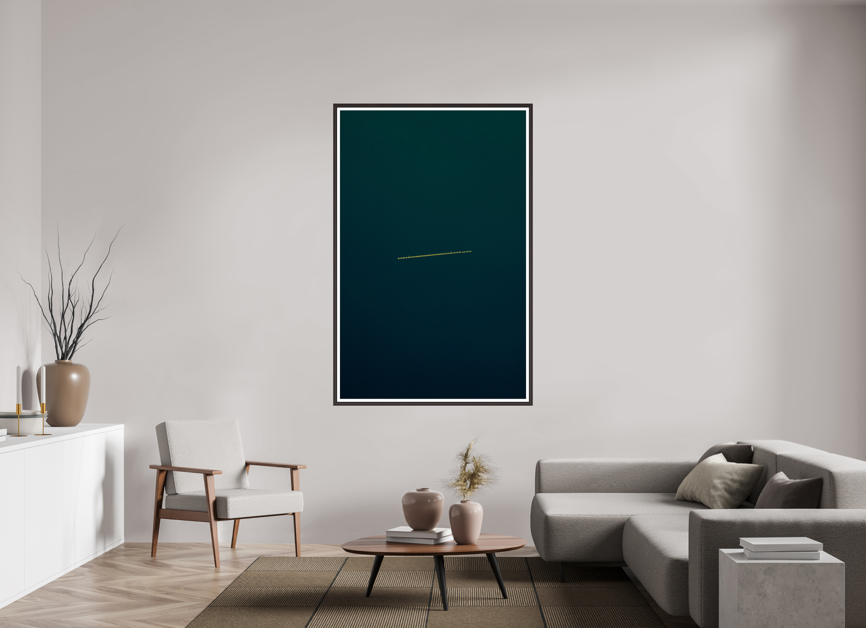 43 x 66.8″, Floater Frame (Alder Brown) UFO