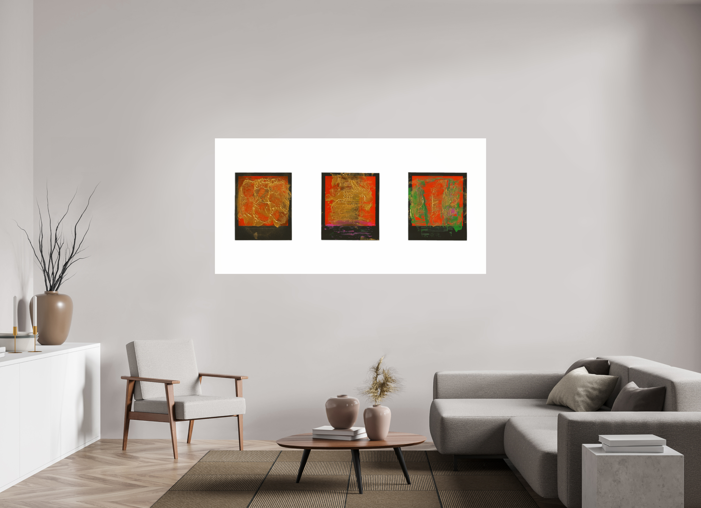 78 x 39″, Photo Print Under Acrylic Glass Polaroids