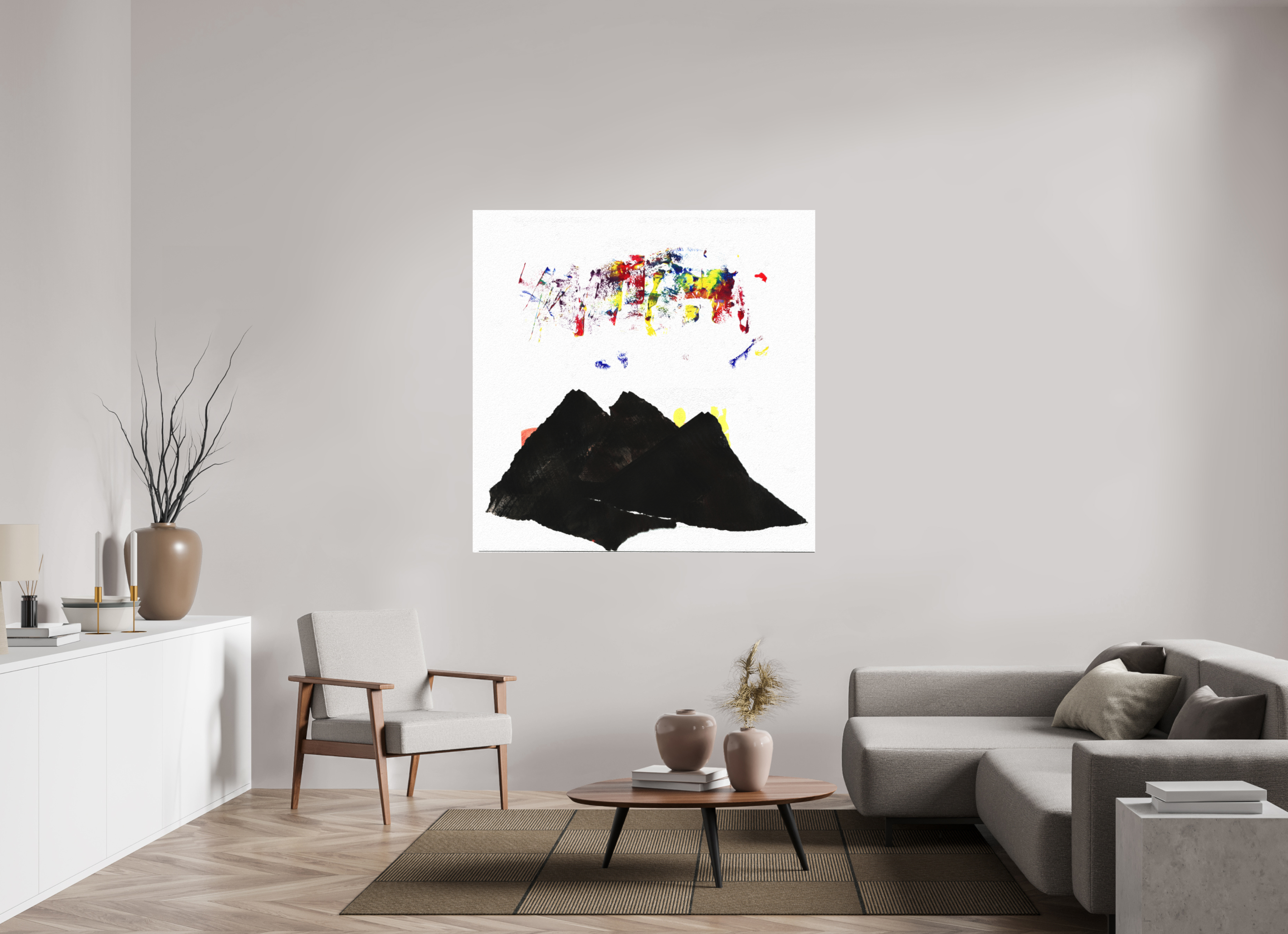 55 x 55″, Aluminum Dibond Northern Lights