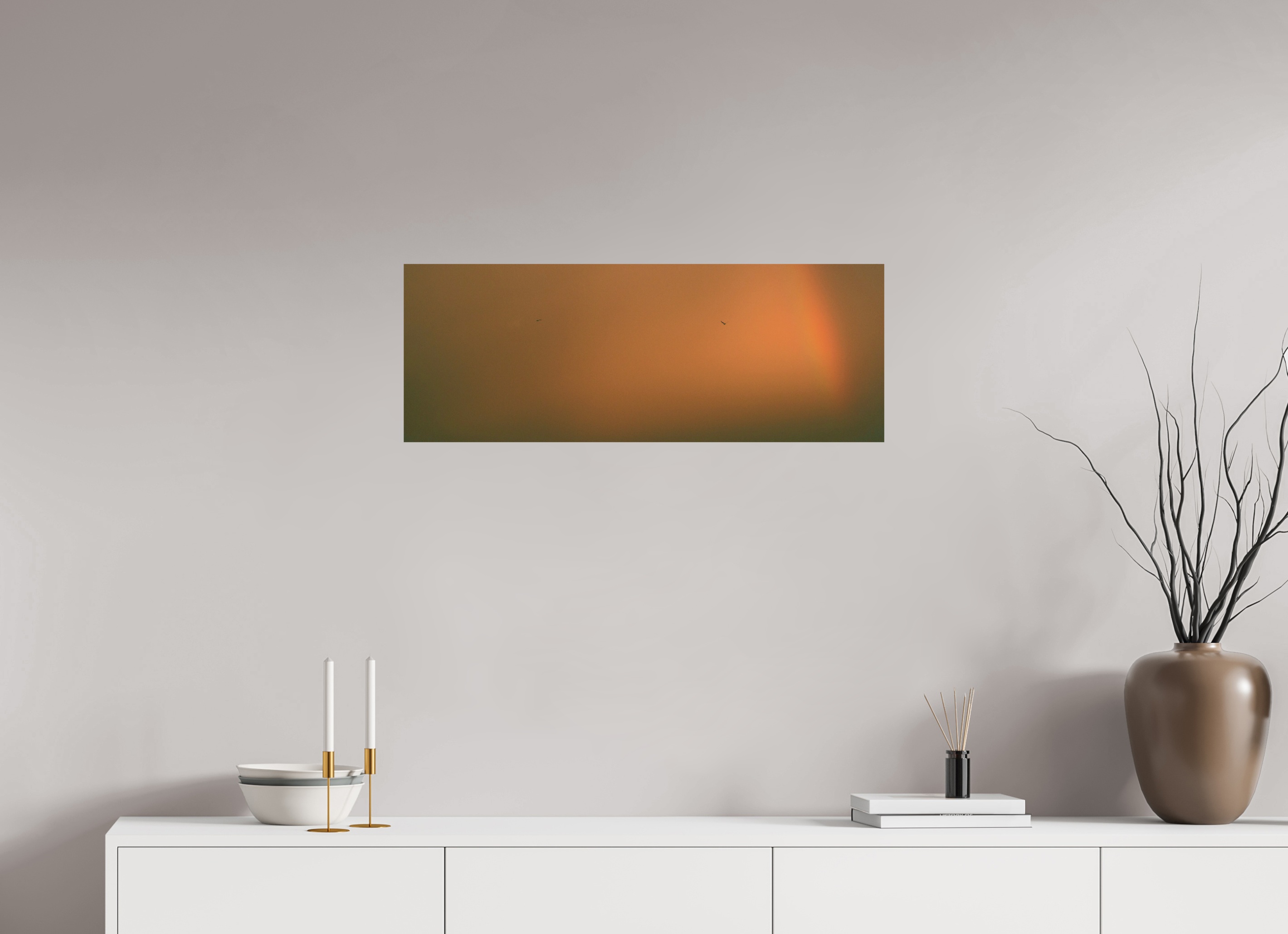 32.4 x 12″, Aluminum Dibond Rainbow
