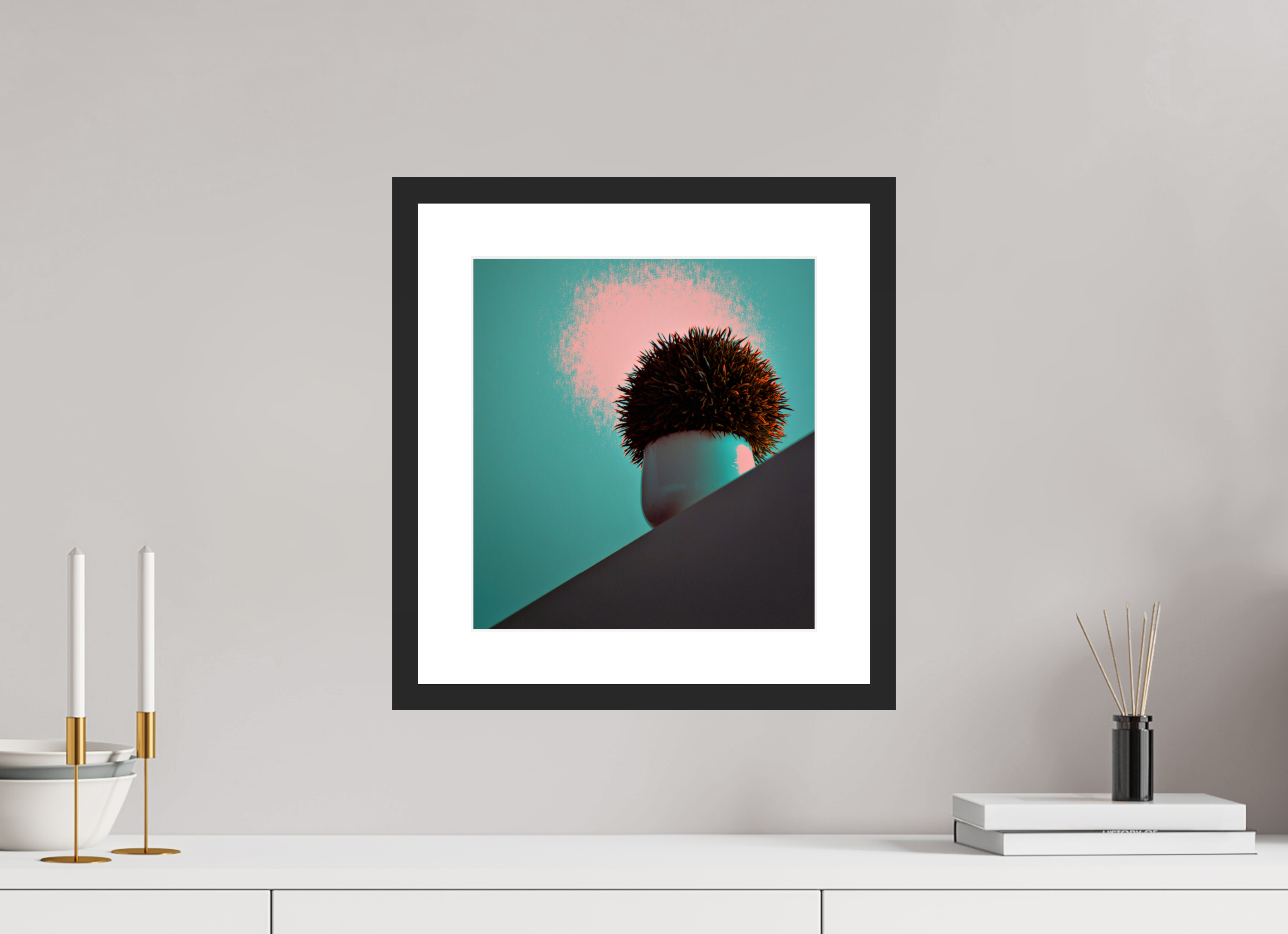 12 x 13″, Framed #1 dead plants
