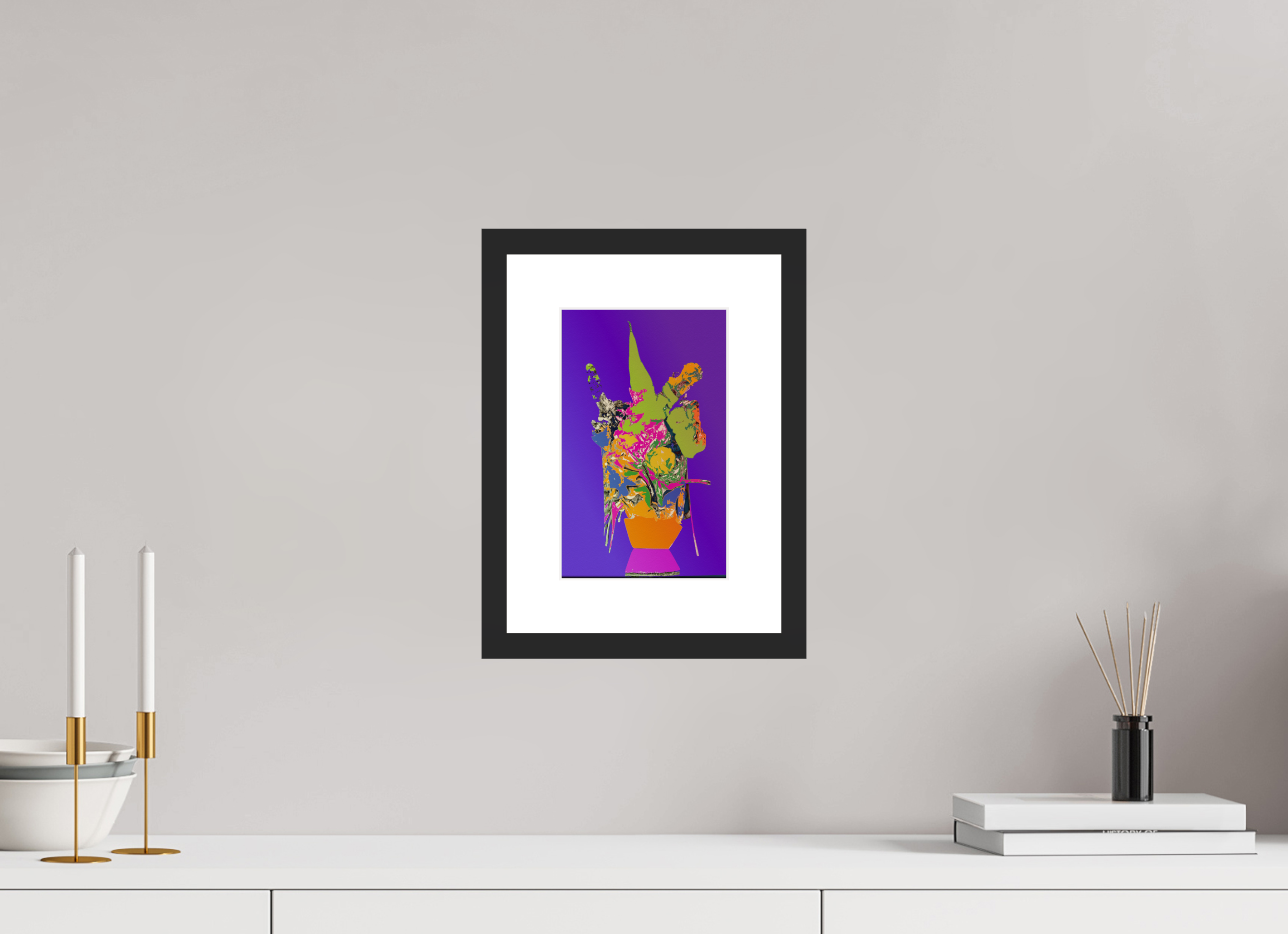 6 x 9.5″, Fuji Crystal Archive Print Framed (Black) Pop Vase 1