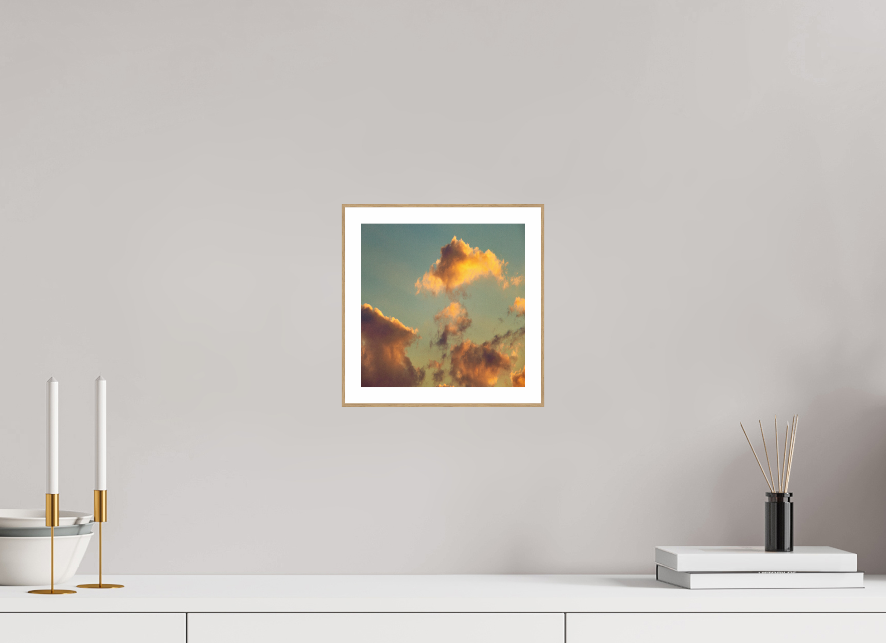 8 x 8″, Solid Wood ArtBox (Oak) "Golden Hour"