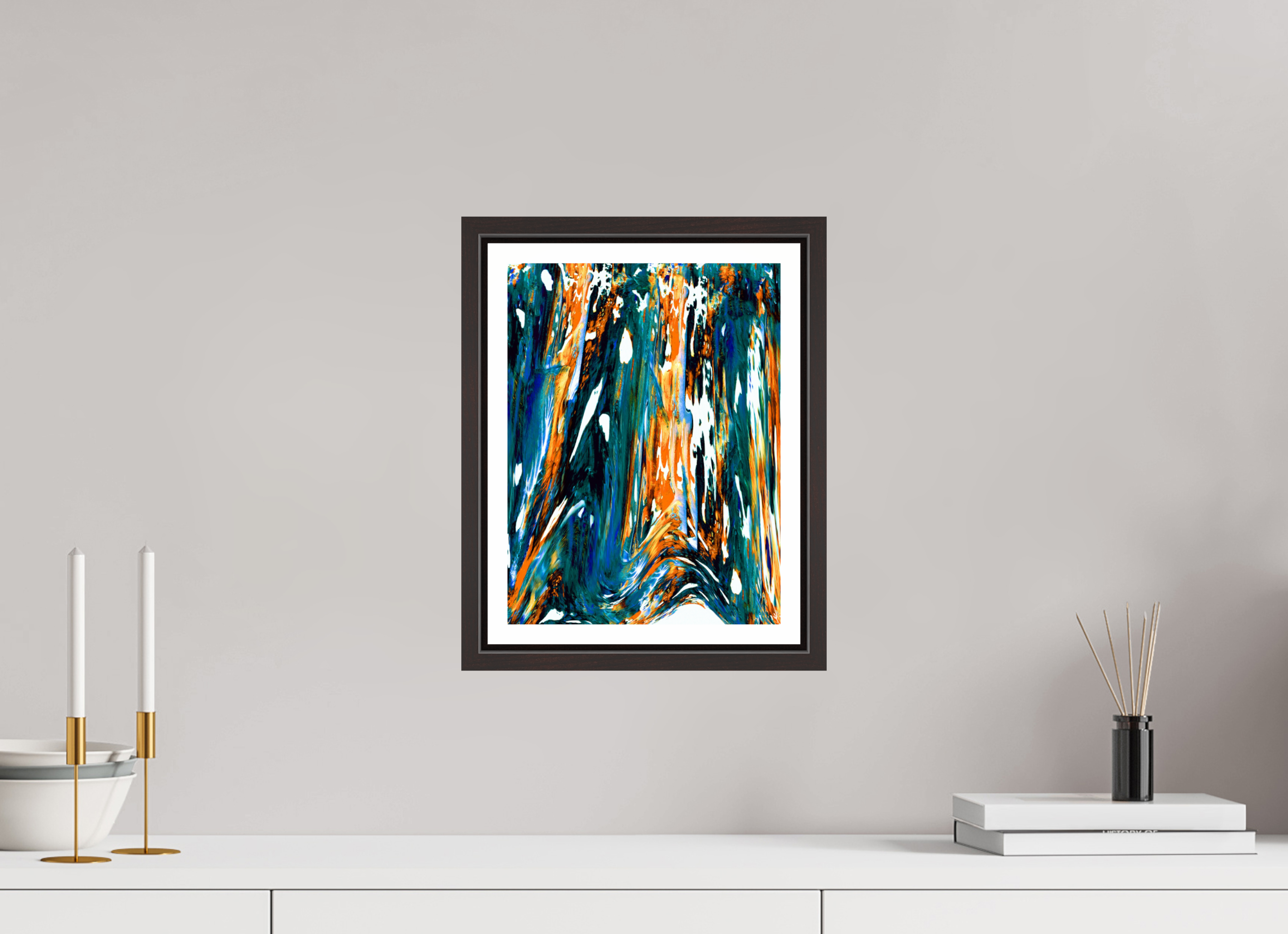 9 x 12″, Floater Frame (Alder Brown) Ponds