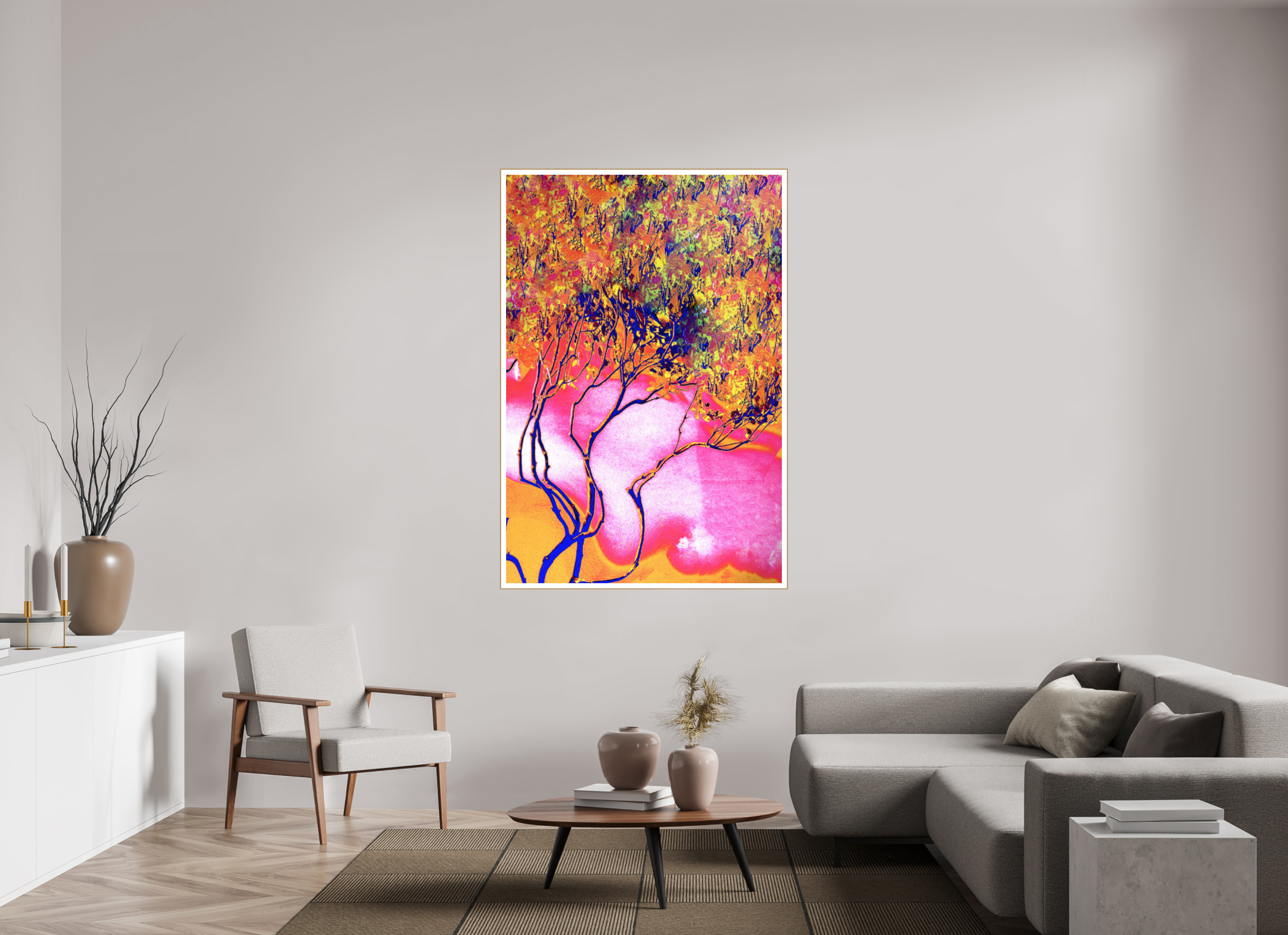 43 x 63.6″, Solid Wood ArtBox (Oak) Burning Bush