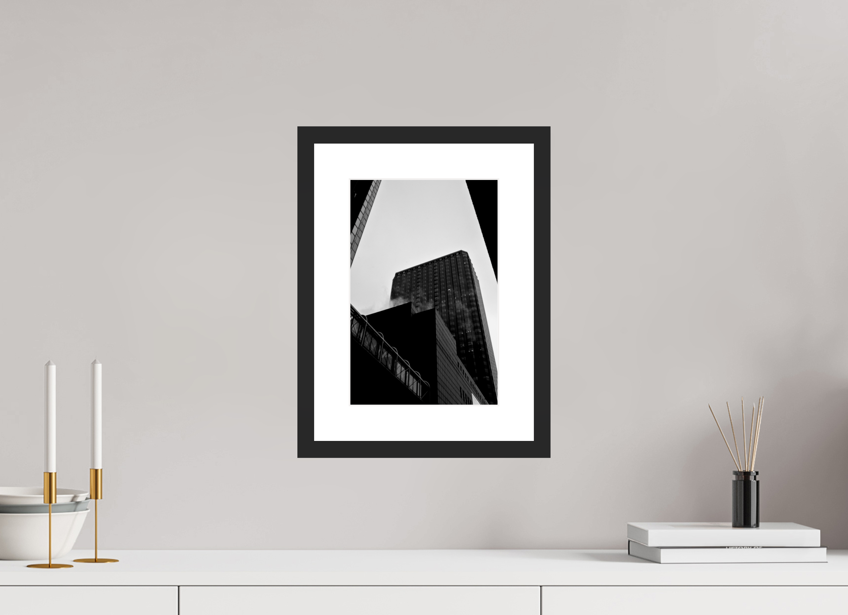 8 x 12″, Fuji Crystal Archive Print Framed (Black) financial District