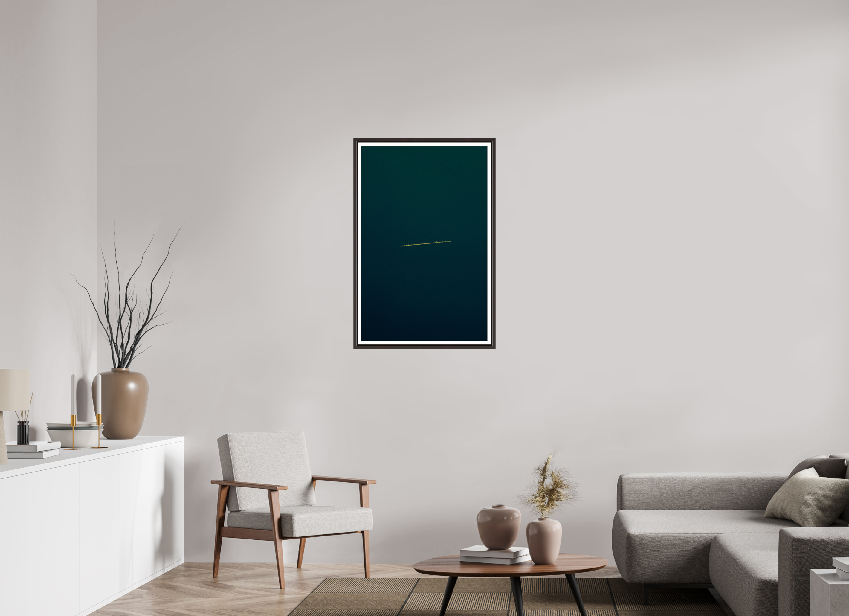 24 x 37.3″, Floater Frame (Alder Brown) UFO