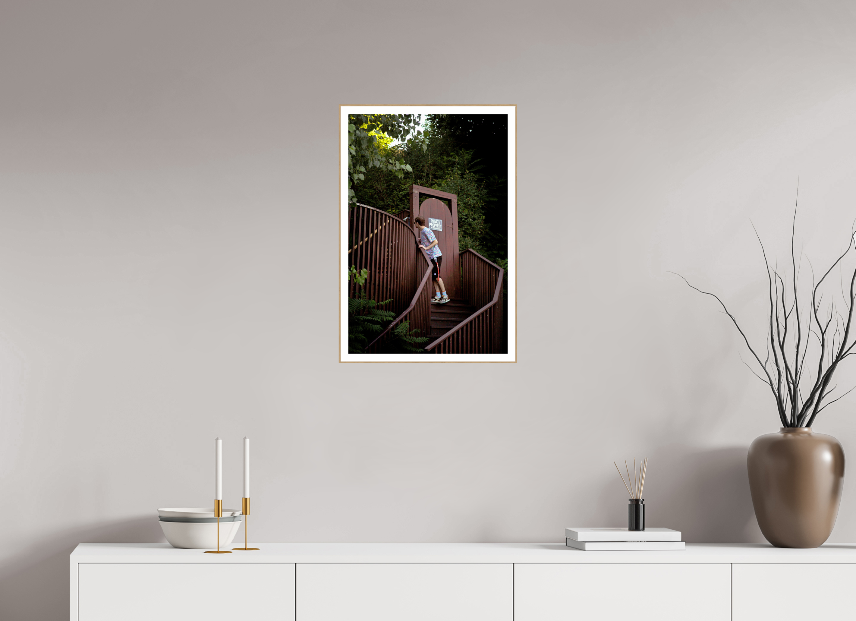 16 x 24″, Solid Wood ArtBox (Oak) Private Property