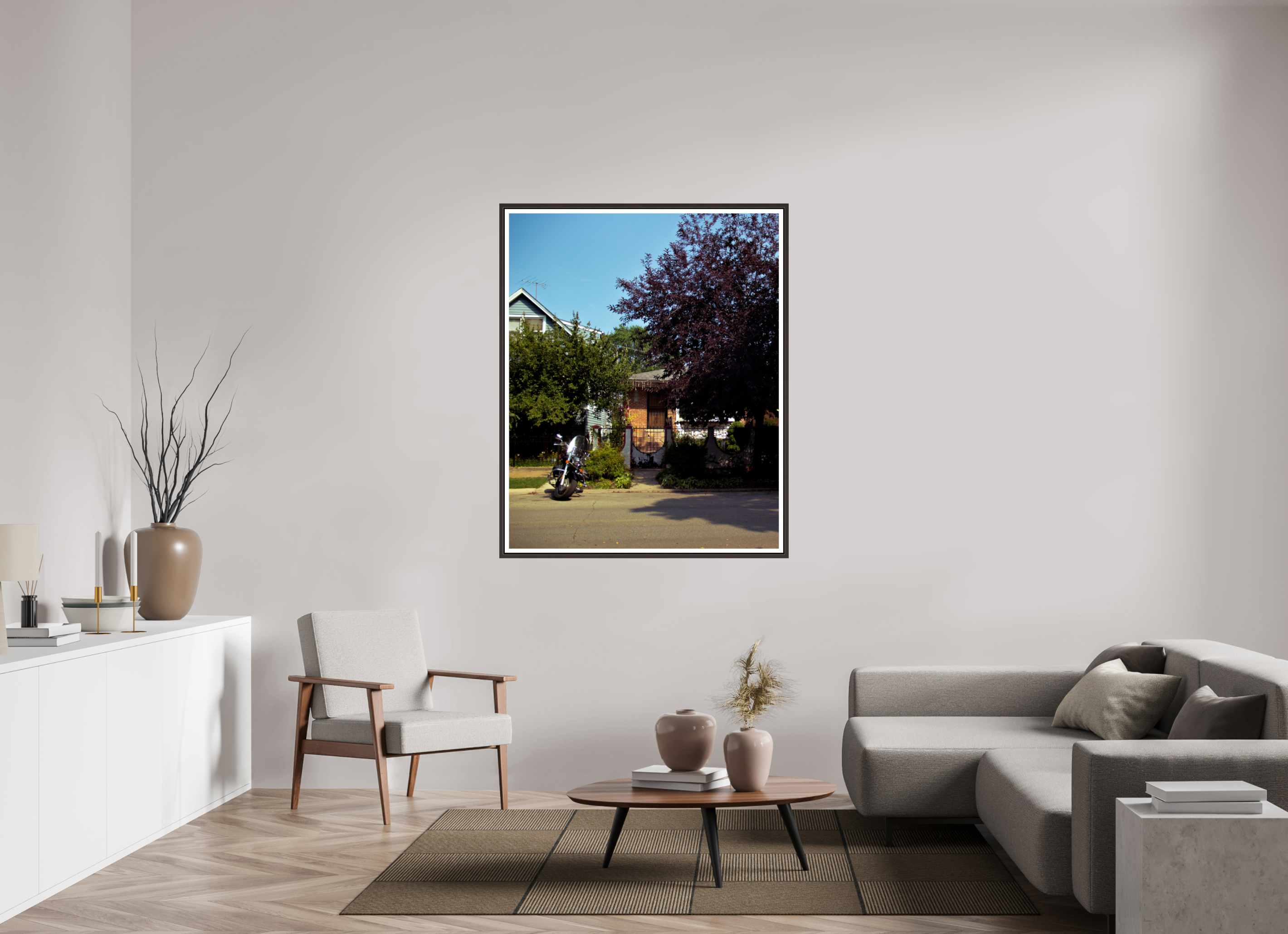 43 x 53.5″, Floater Frame (Alder Brown) Soft