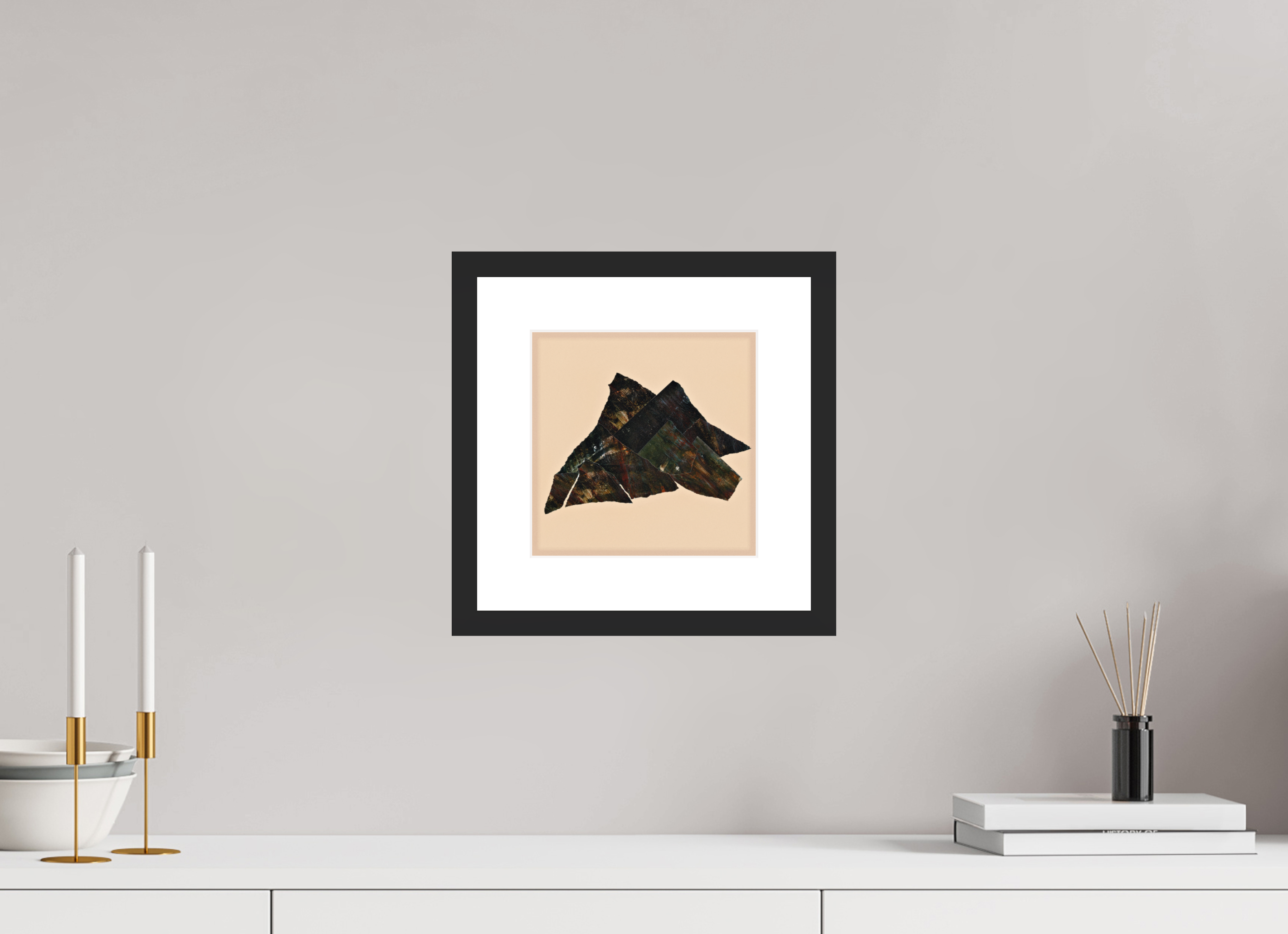 8 x 8″, Fuji Crystal Archive Print Framed (Black) Mountain