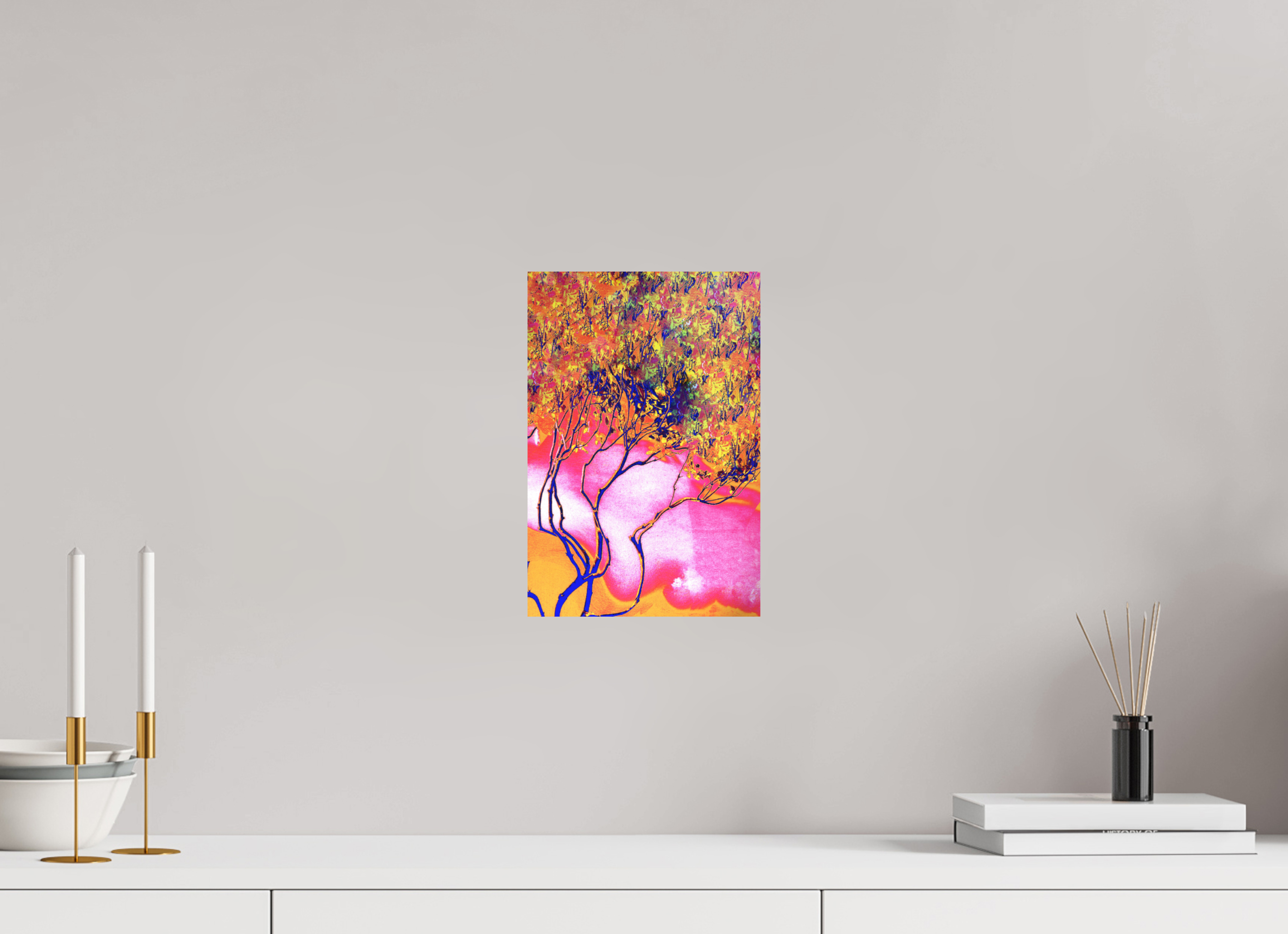 8 x 11.9″, Aluminum Dibond Burning Bush