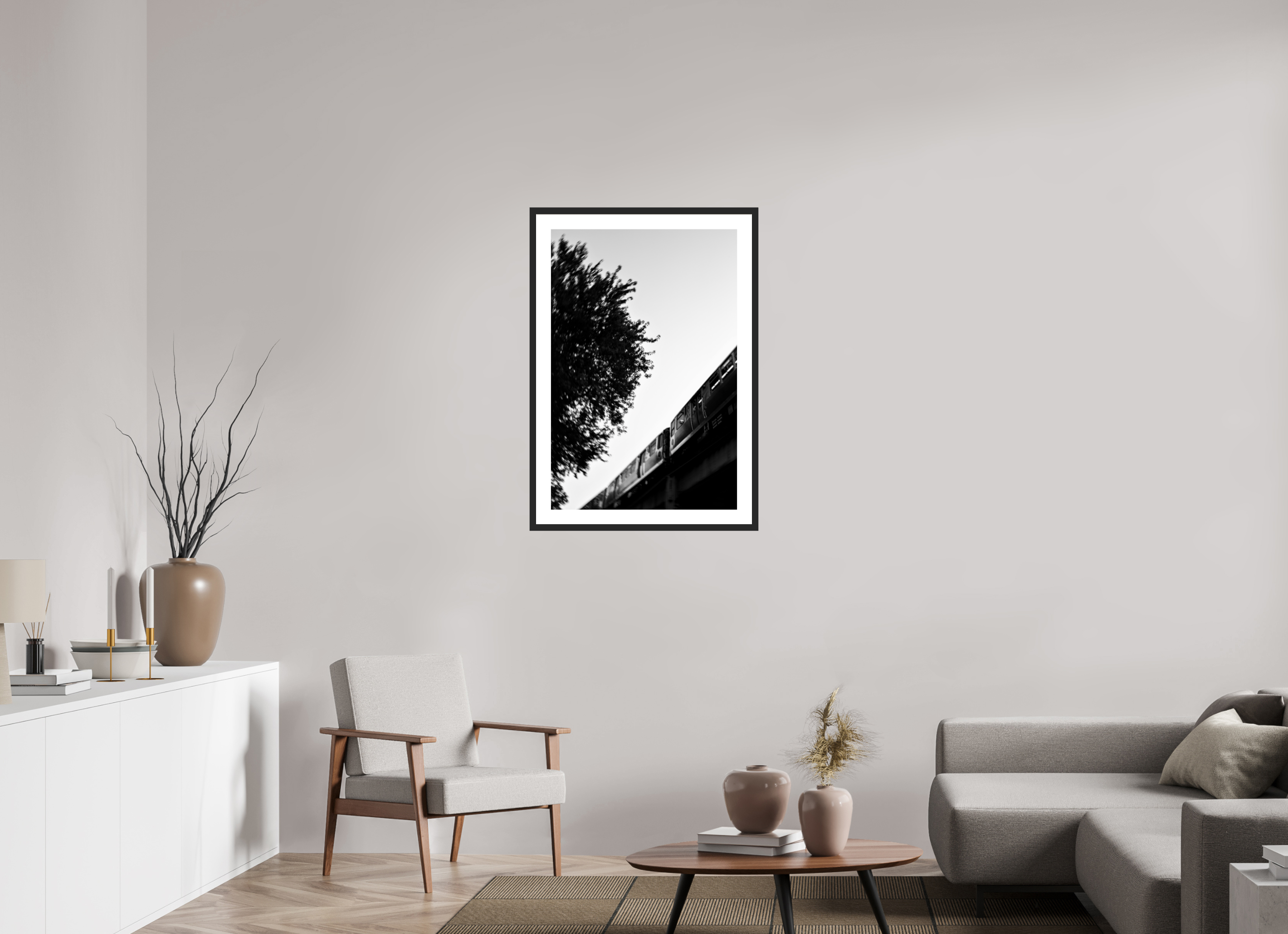 24 x 36″, Fuji Crystal Archive Print Framed (Black) Transit